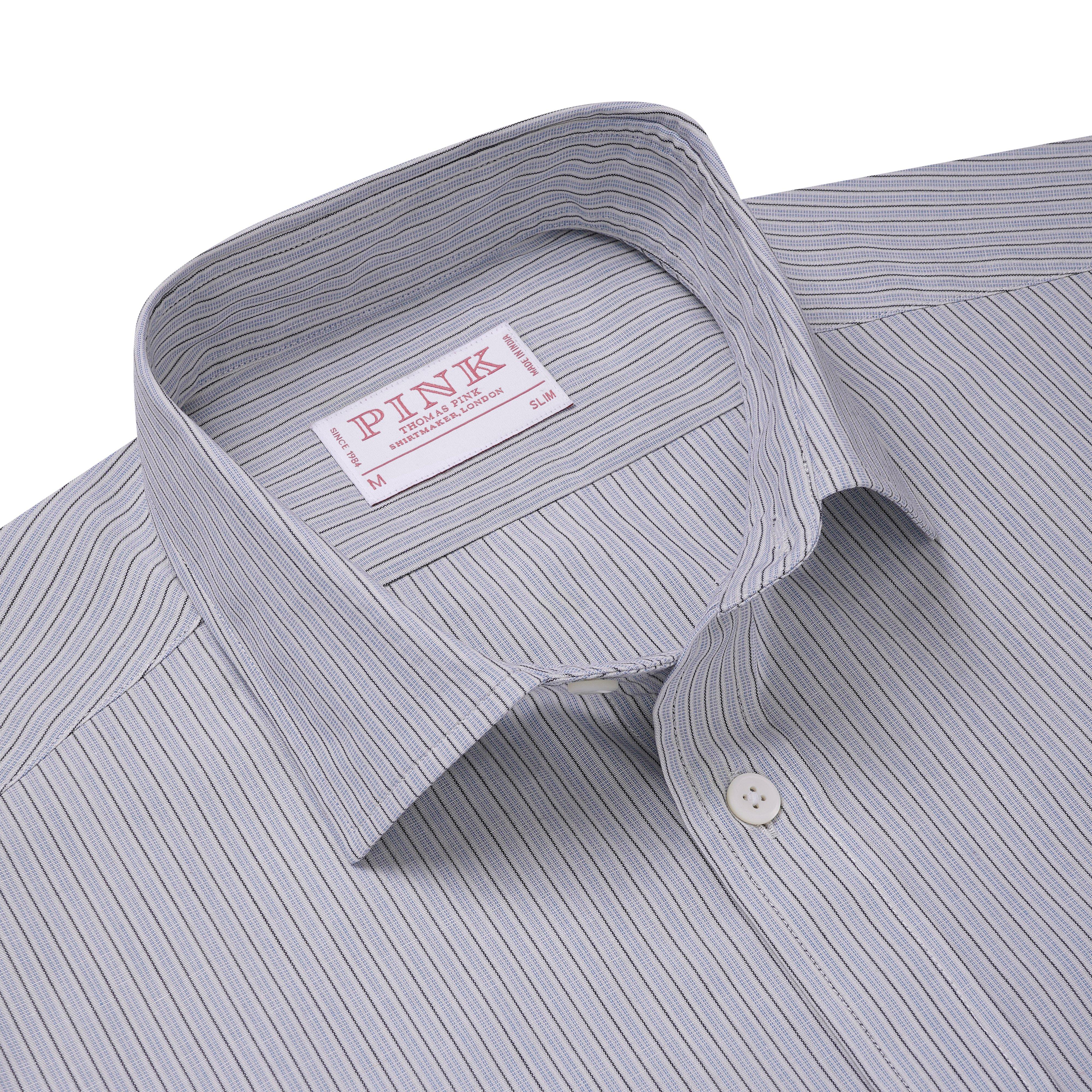 Thomas Pink Slim Fit Smart Casual Track Stripe Shirt-MALFORD OF LONDON SAVILE ROW MENSWEAR OUTLET