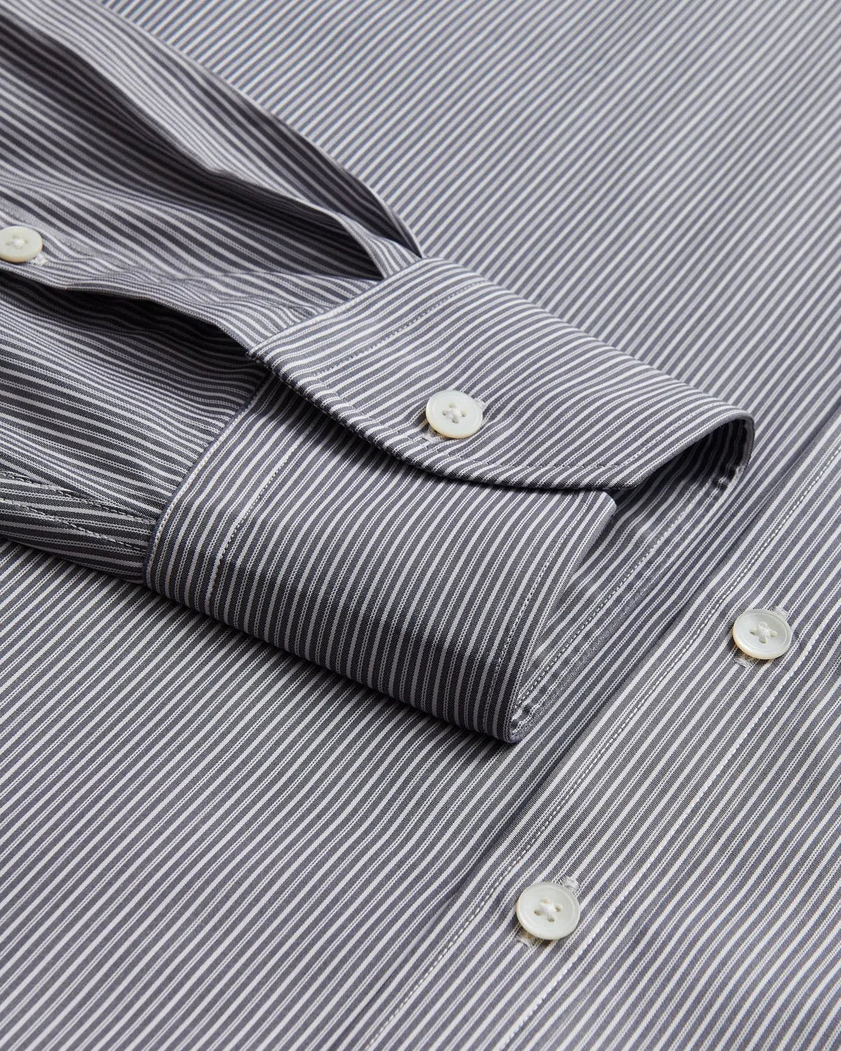 Thomas Pink Stripe Shirt Grey White-MALFORD OF LONDON SAVILE ROW MENSWEAR OUTLET