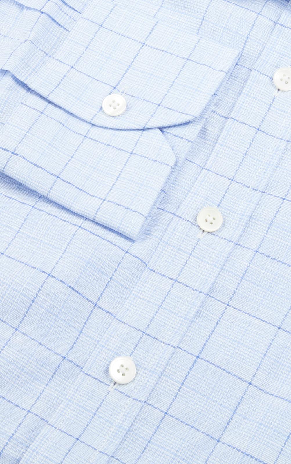 Thomas Pink Tailored Fit Check Formal Shirt Pale Blue/White-MALFORD OF LONDON SAVILE ROW MENSWEAR OUTLET