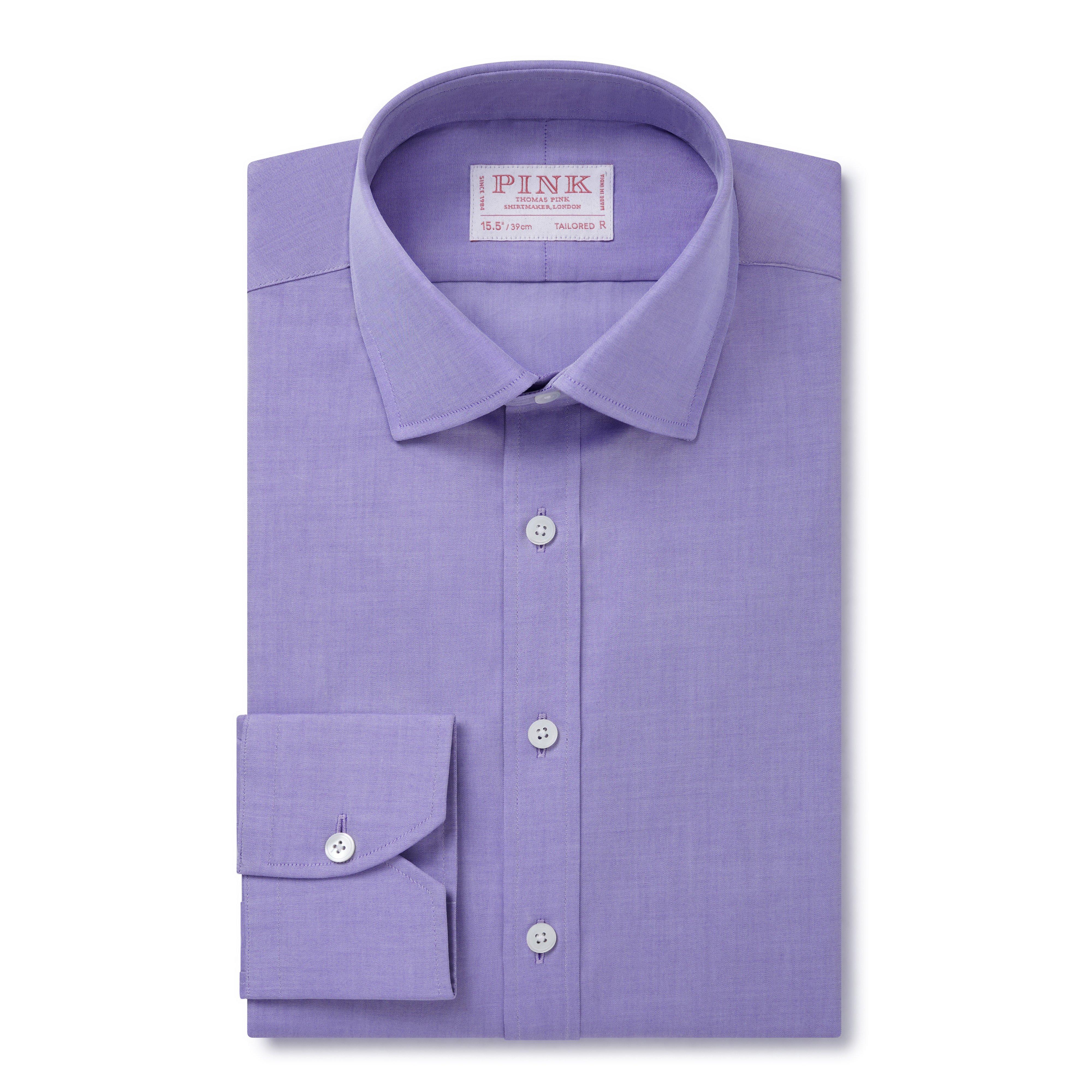 Thomas Pink Tailored Fit Formal Chambray Twill Shirt-MALFORD OF LONDON SAVILE ROW MENSWEAR OUTLET