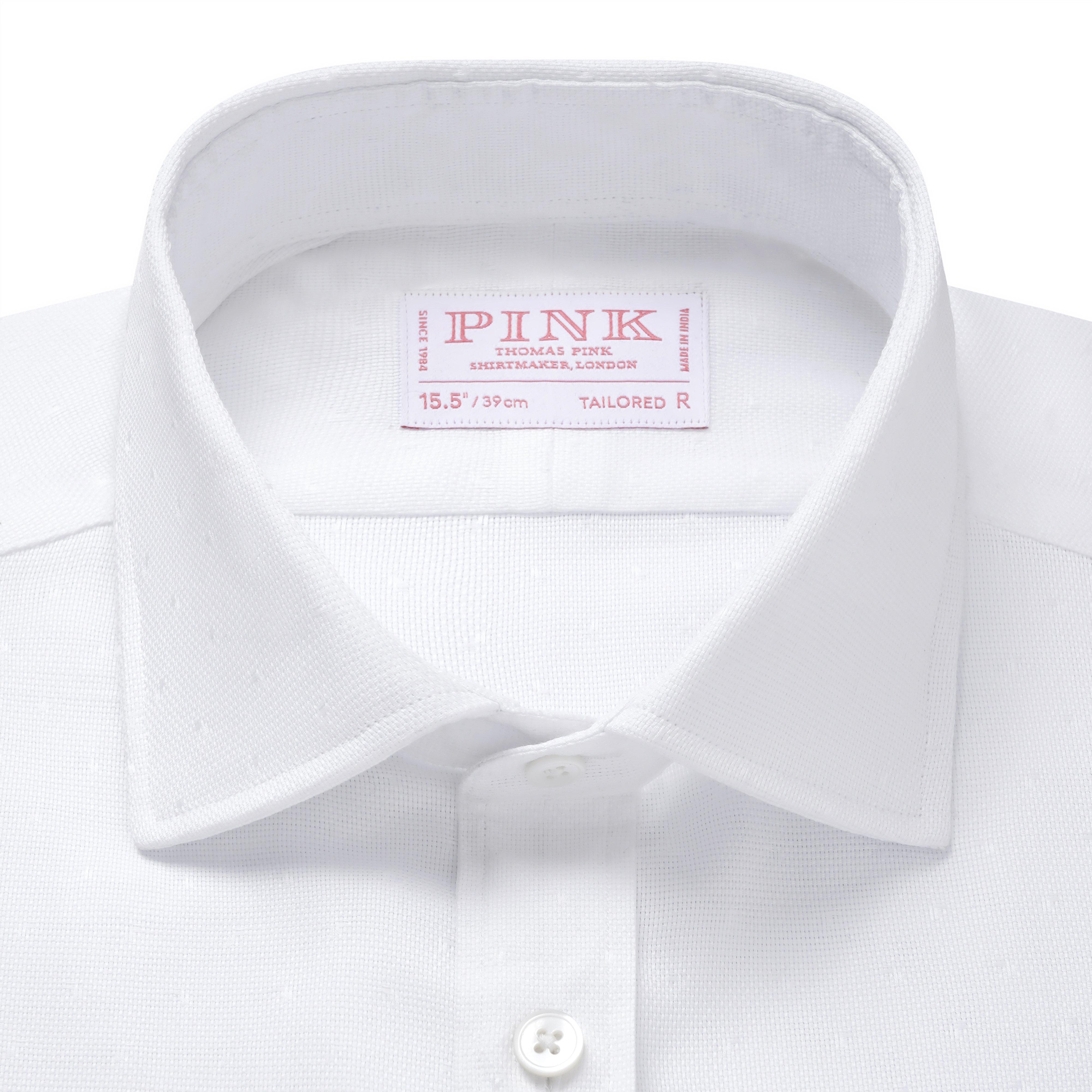 Thomas Pink Tailored Fit Formal Cotton Basketweave Shirt-MALFORD OF LONDON SAVILE ROW MENSWEAR OUTLET