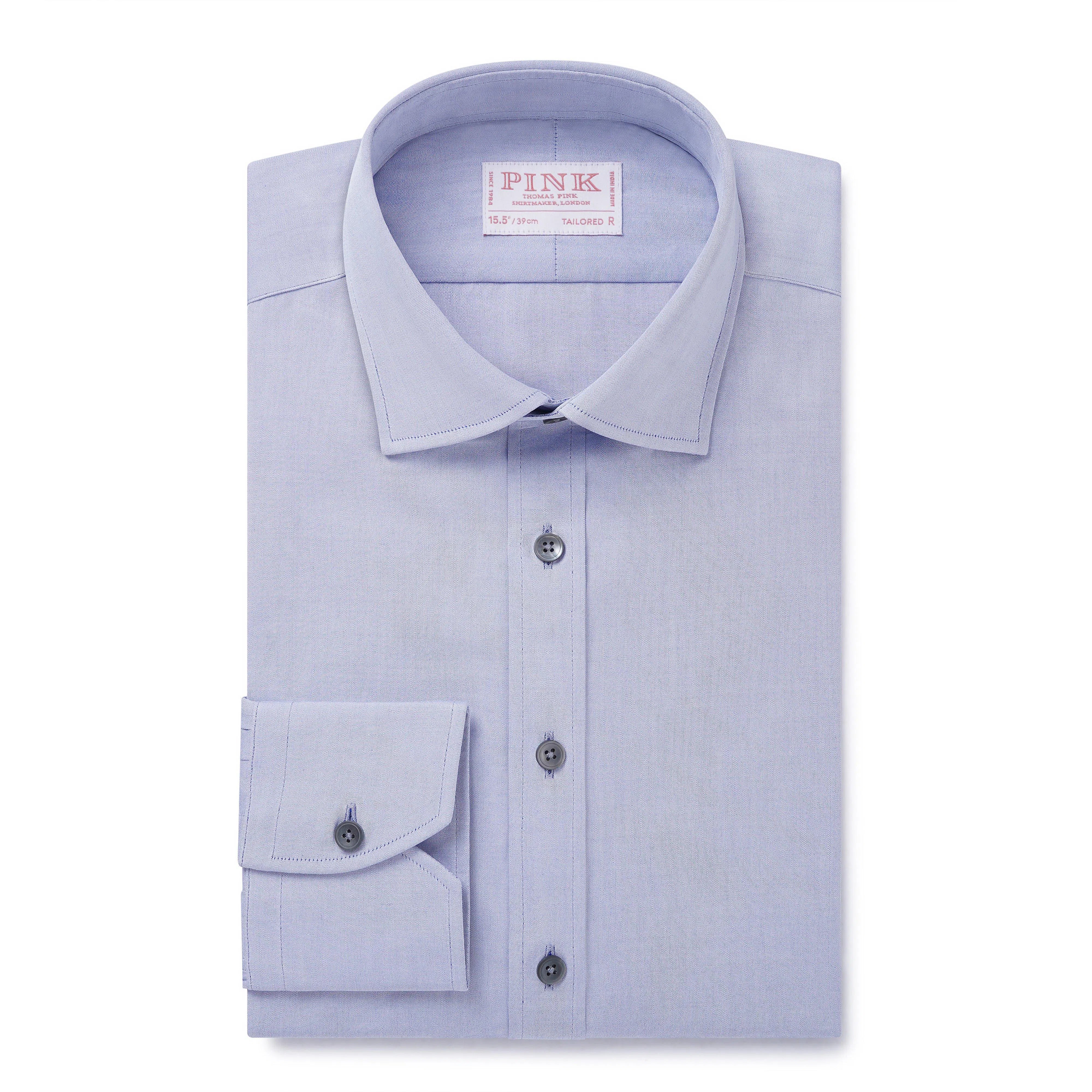 Thomas Pink Tailored Fit Formal Cotton Chambray Shirt-MALFORD OF LONDON SAVILE ROW MENSWEAR OUTLET