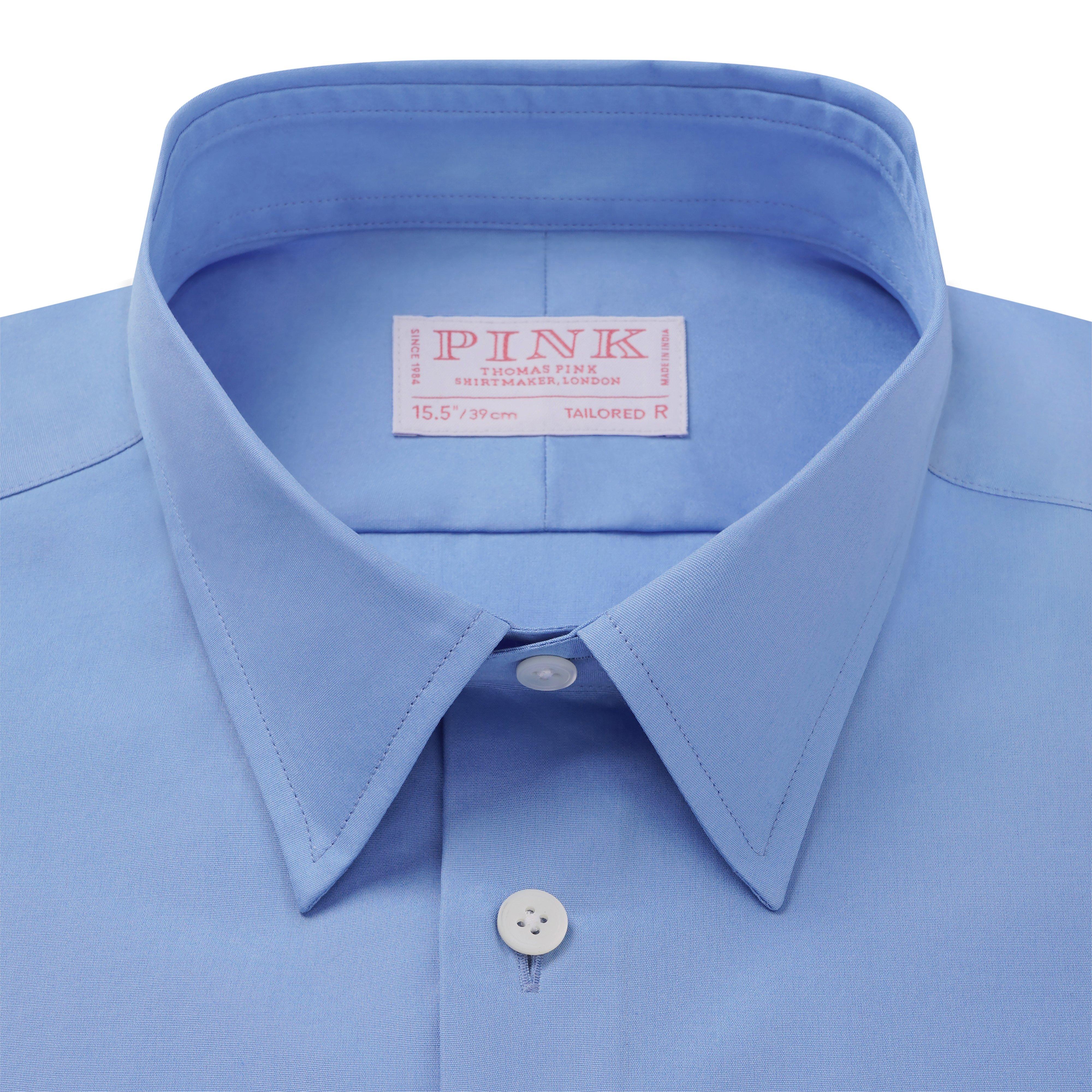 Thomas Pink Tailored Fit Formal Cotton Poplin Shirt-MALFORD OF LONDON SAVILE ROW MENSWEAR OUTLET