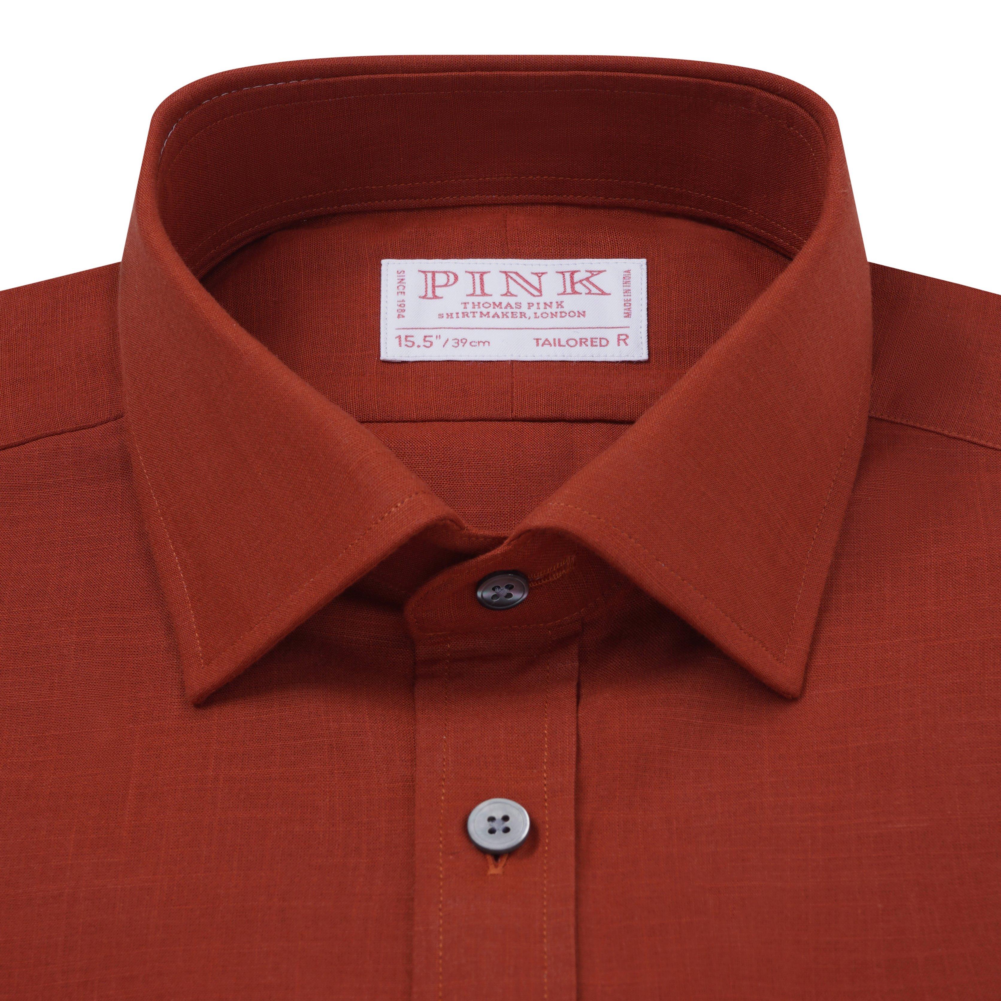 Thomas Pink Tailored Fit Formal Cotton Slub Shirt-MALFORD OF LONDON SAVILE ROW MENSWEAR OUTLET