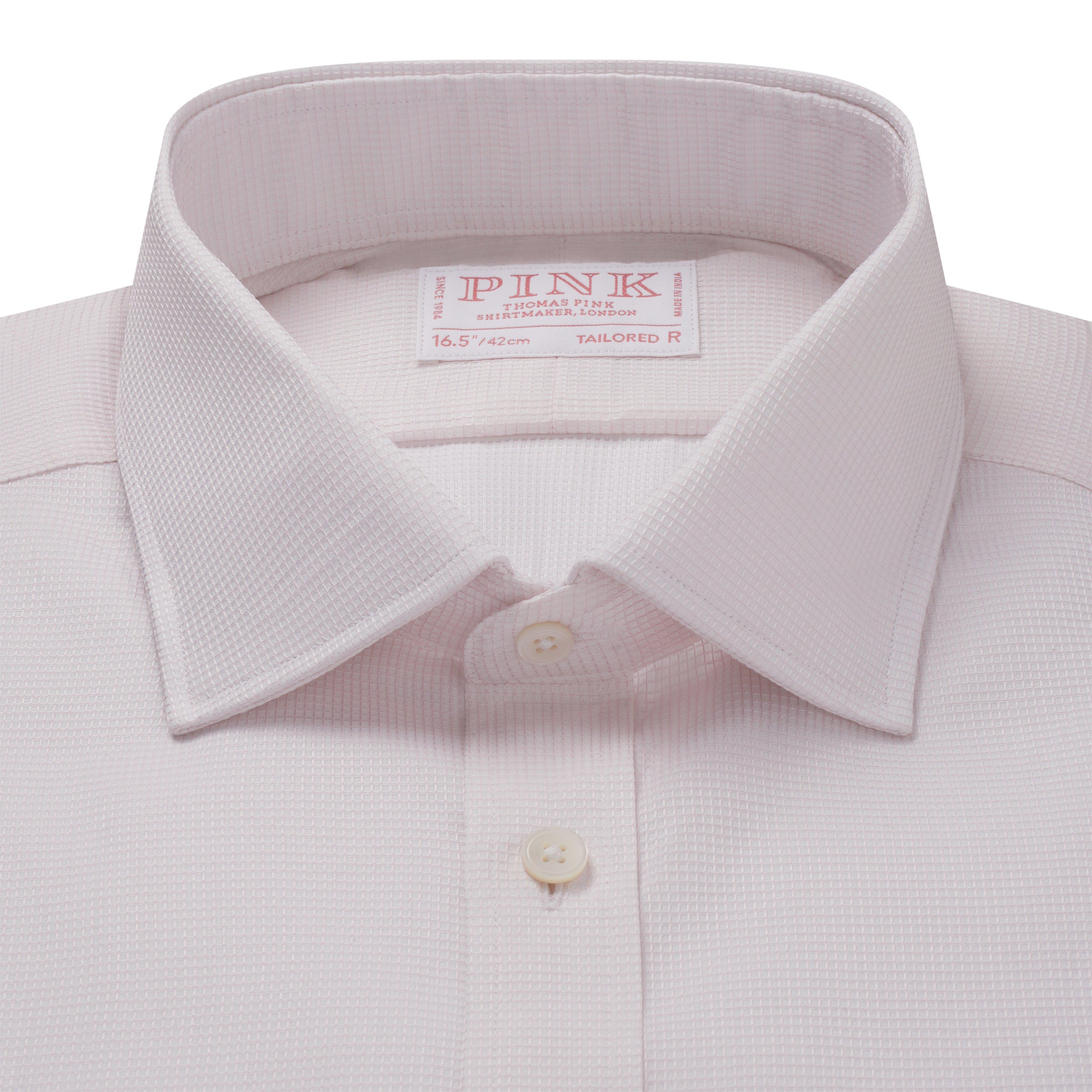 Thomas Pink Tailored Fit Formal Dobby Micro Check Shirt-MALFORD OF LONDON SAVILE ROW MENSWEAR OUTLET