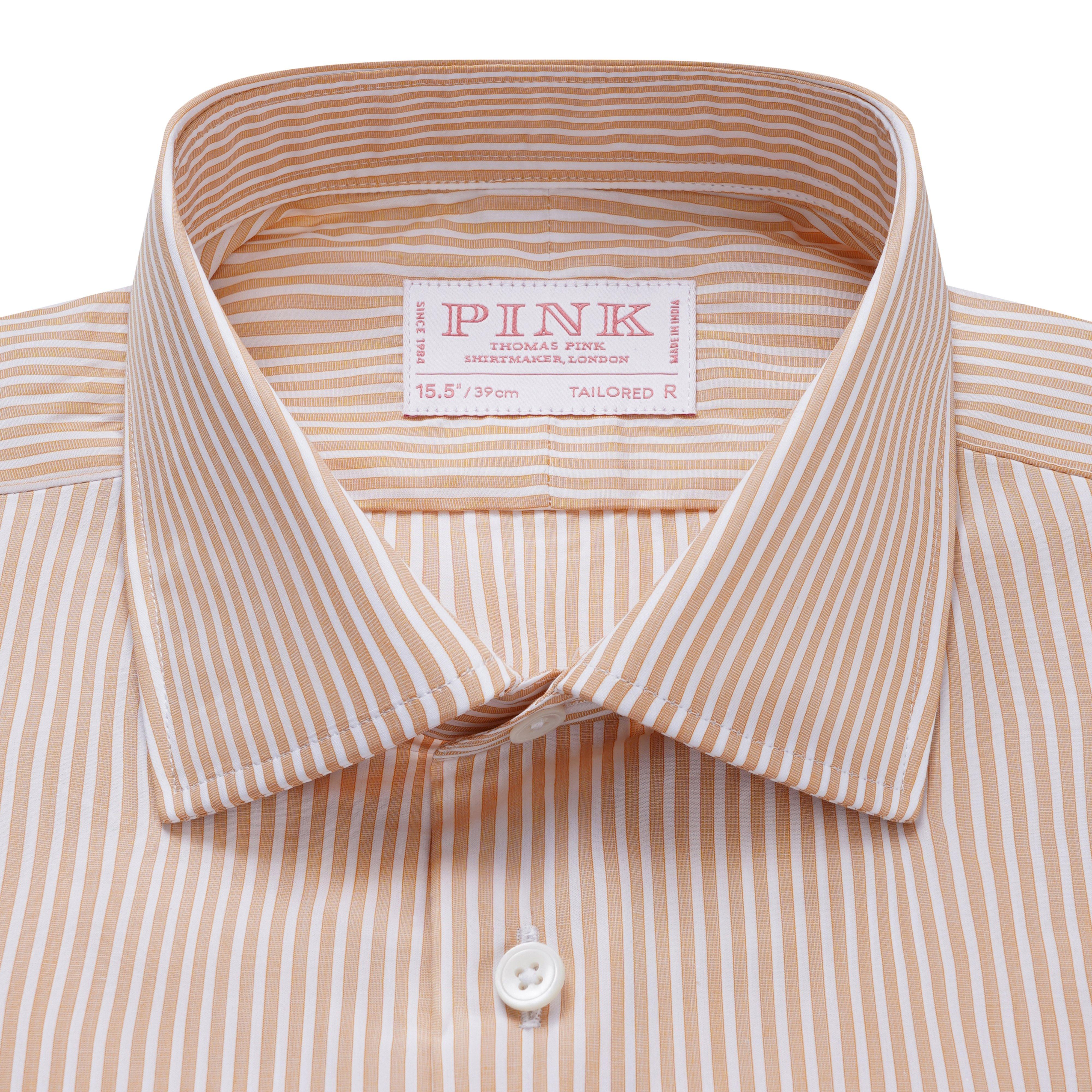 Thomas Pink Tailored Fit Formal Egyptian Cotton Stripe Shirt-MALFORD OF LONDON SAVILE ROW MENSWEAR OUTLET