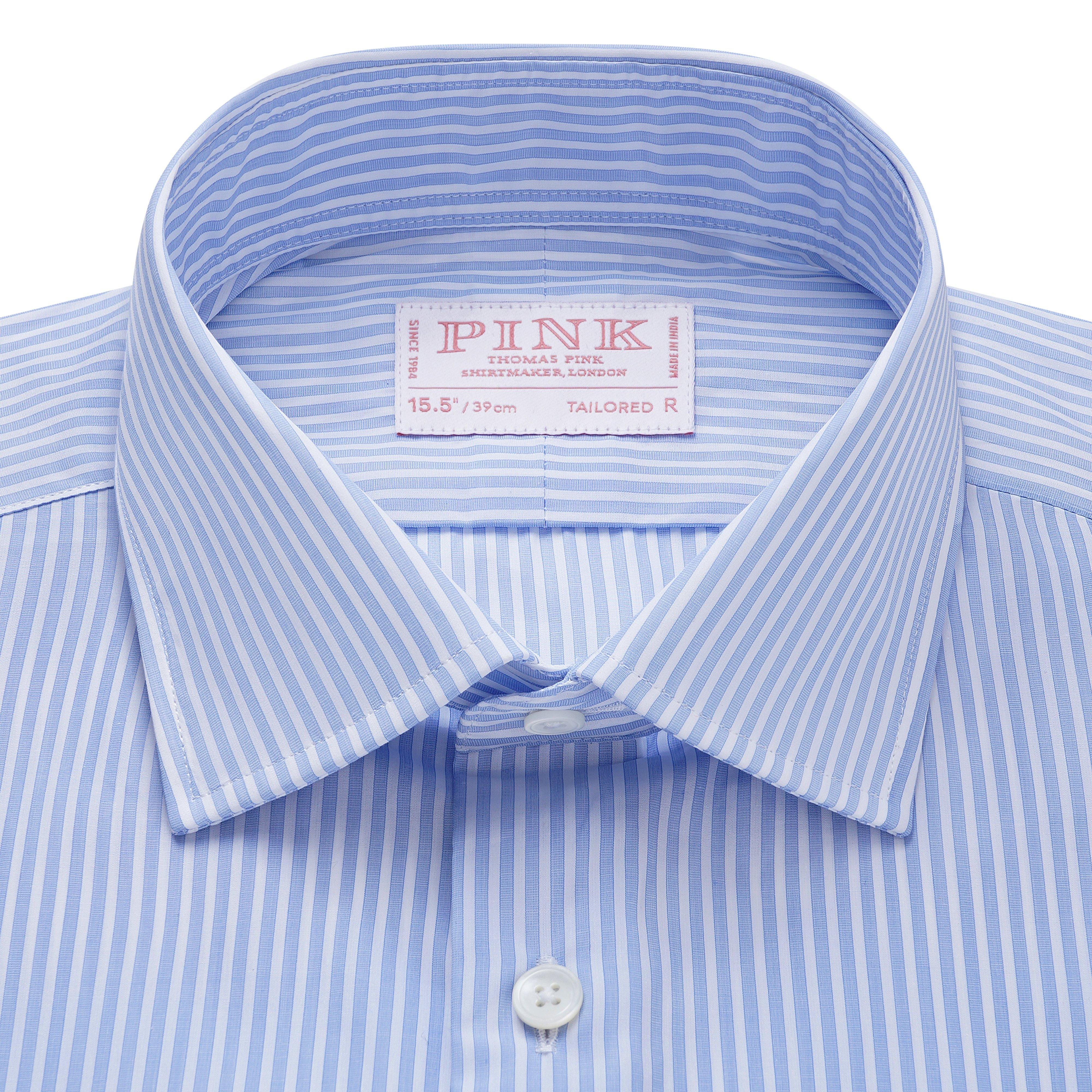 Thomas Pink Tailored Fit Formal Egyptian Cotton Stripe Shirt-MALFORD OF LONDON SAVILE ROW MENSWEAR OUTLET