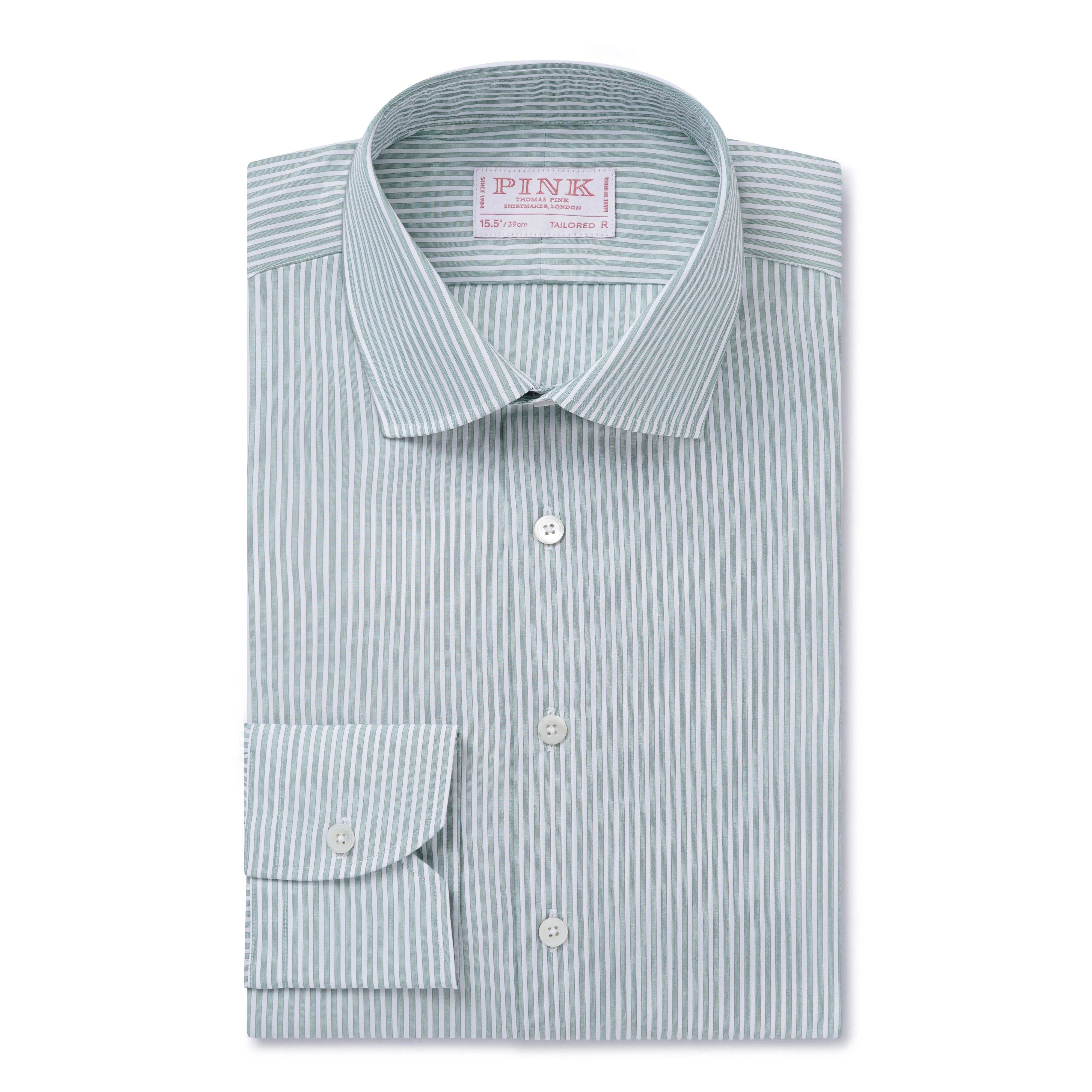 Thomas Pink Tailored Fit Formal Egyptian Cotton Stripe Shirt-MALFORD OF LONDON SAVILE ROW MENSWEAR OUTLET