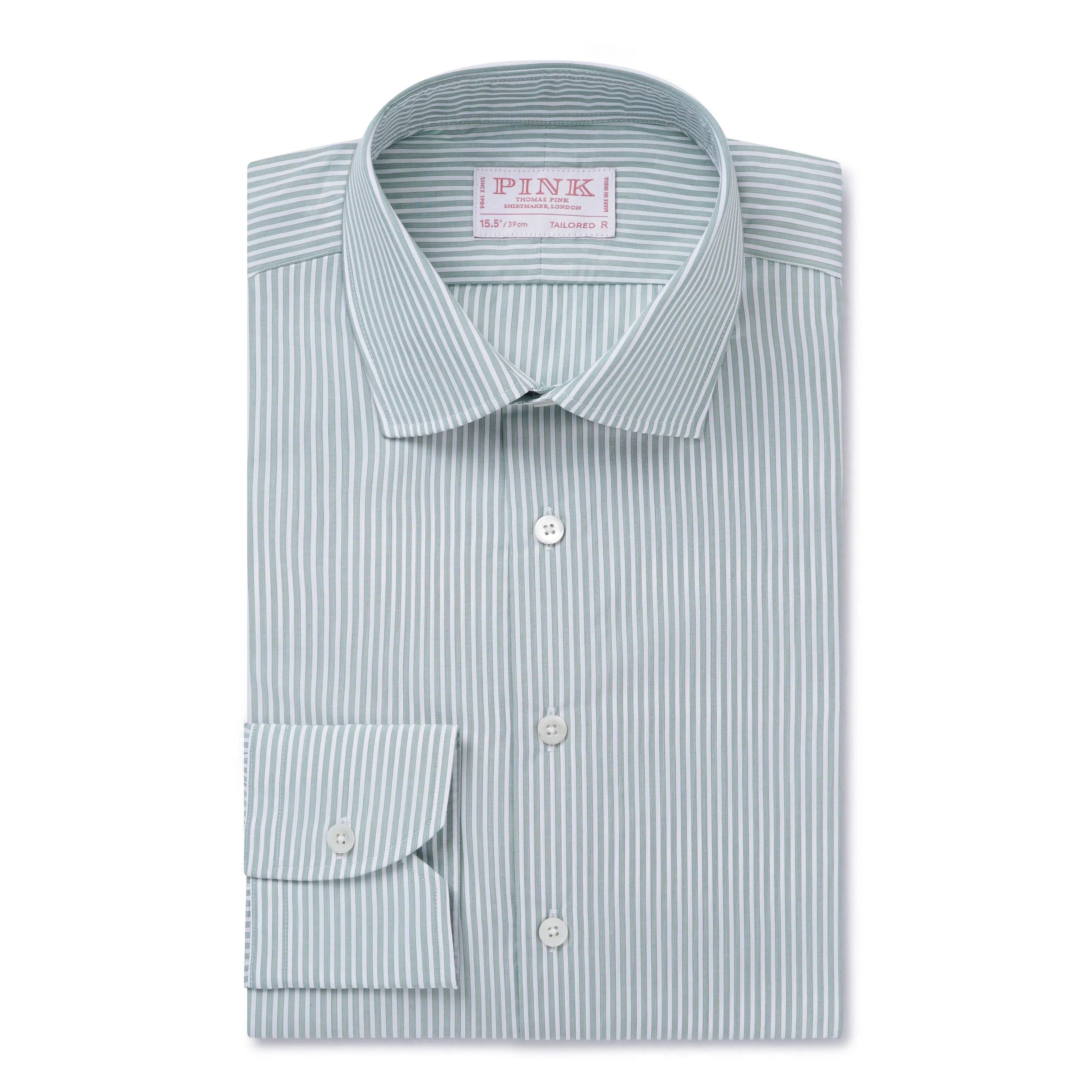 Thomas Pink Tailored Fit Formal Egyptian Cotton Stripe Shirt-MALFORD OF LONDON SAVILE ROW MENSWEAR OUTLET