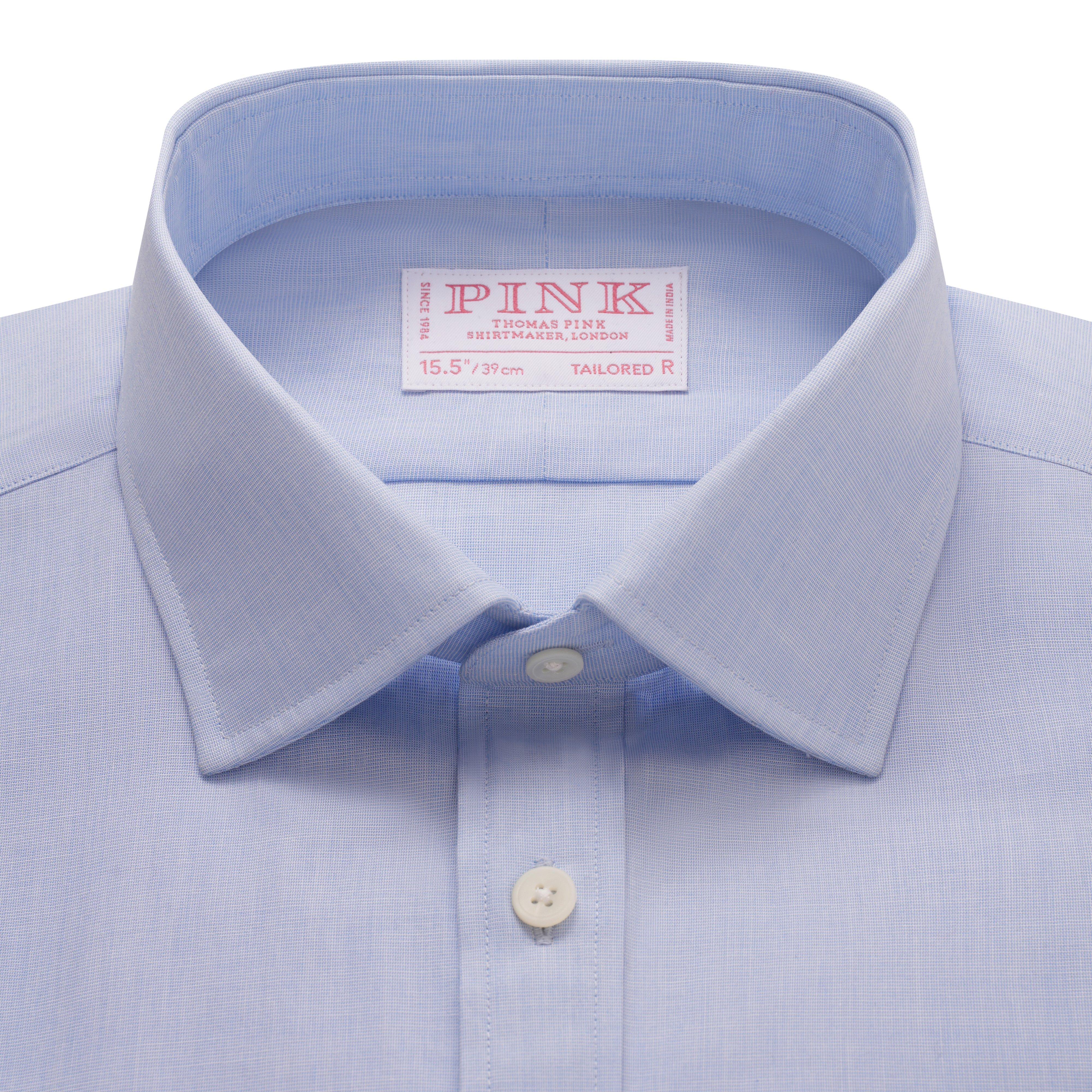 Thomas Pink Tailored Fit Formal End On End Shirt-MALFORD OF LONDON SAVILE ROW MENSWEAR OUTLET