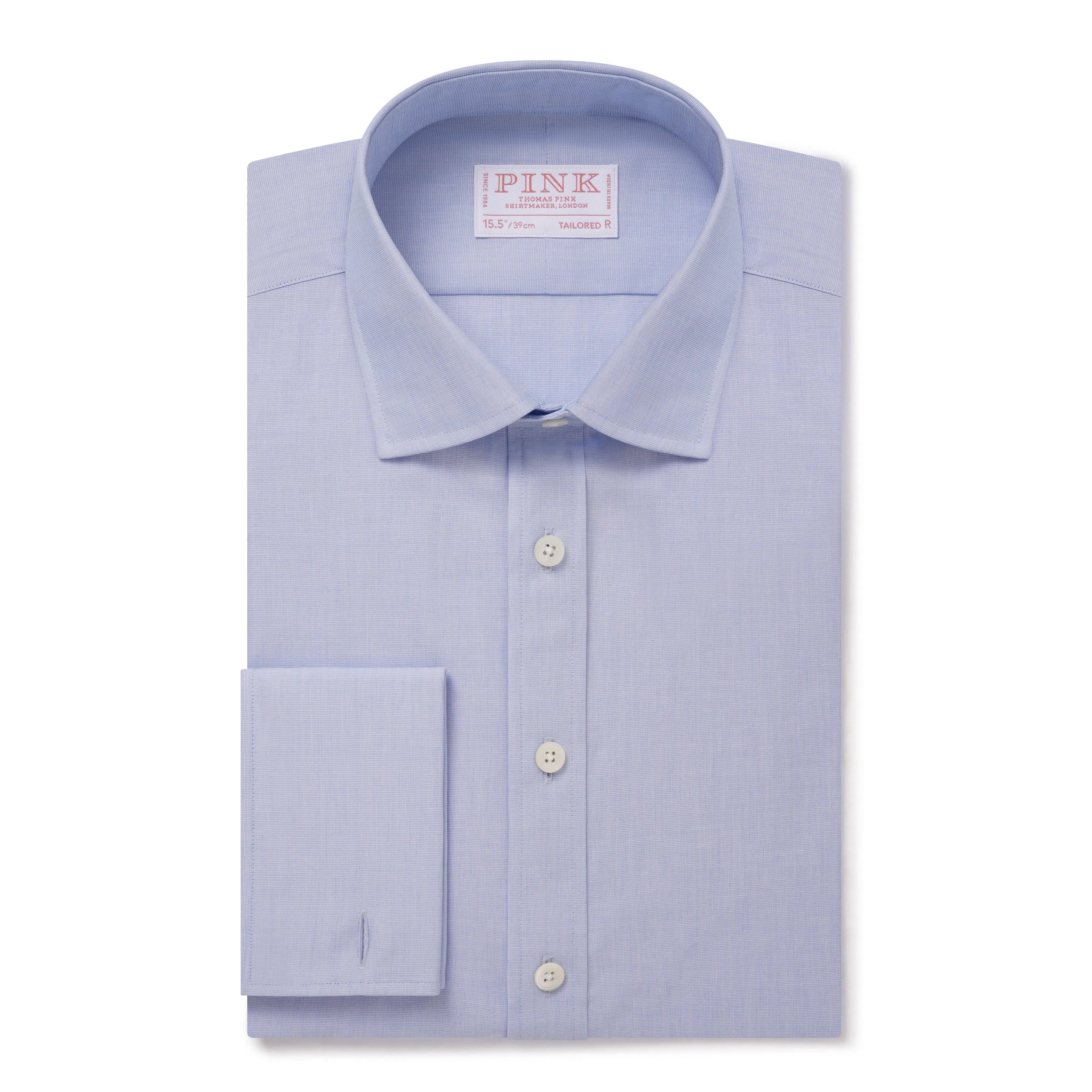 Thomas Pink Tailored Fit Formal End On End Shirt-MALFORD OF LONDON SAVILE ROW MENSWEAR OUTLET