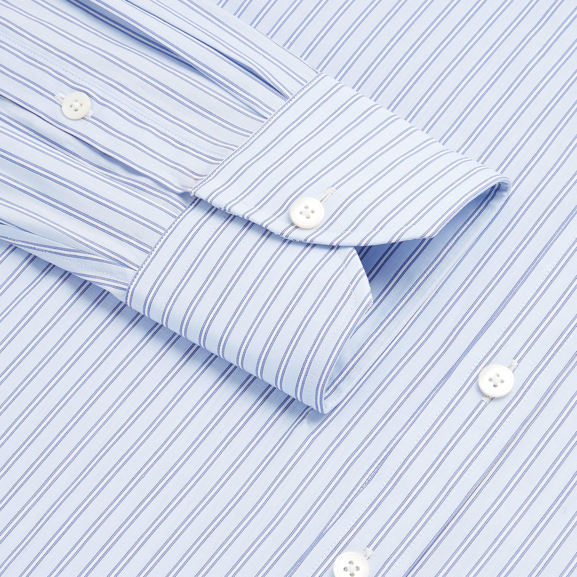 Thomas Pink Tailored Fit Formal End on End Stripe Shirt-MALFORD OF LONDON SAVILE ROW MENSWEAR OUTLET