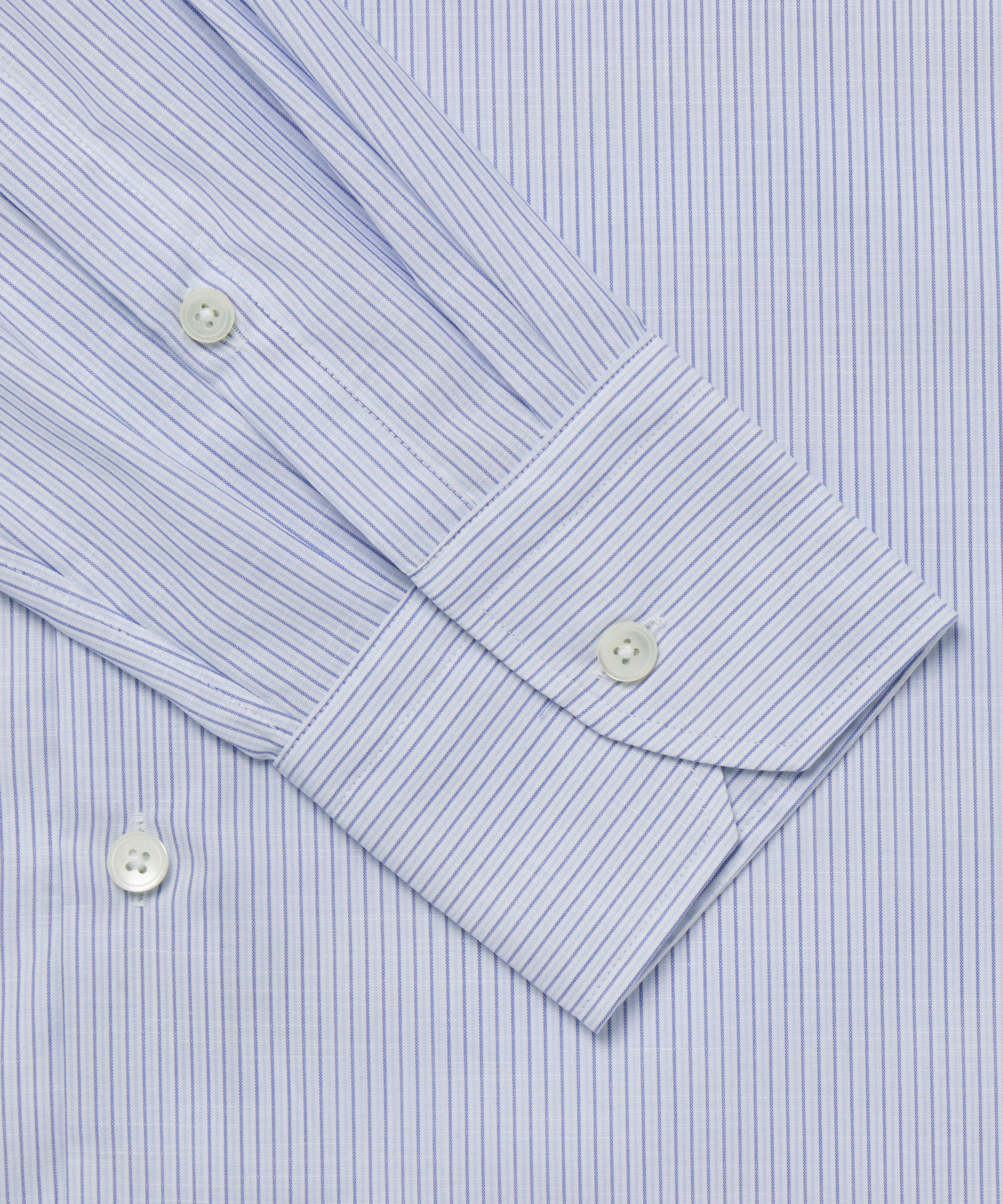 Thomas Pink Tailored Fit Formal Fine Slub Stripe Shirt-MALFORD OF LONDON SAVILE ROW MENSWEAR OUTLET