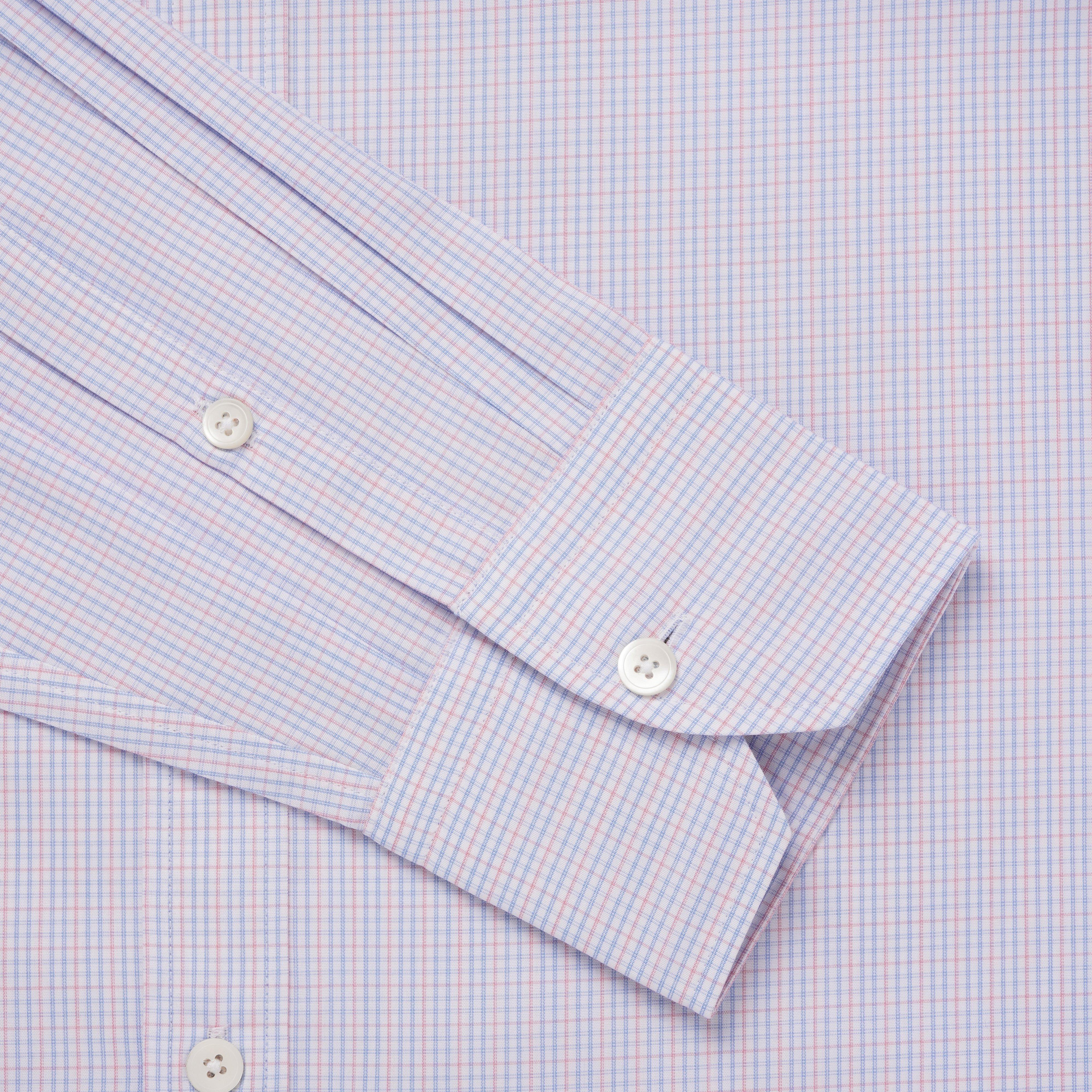 Thomas Pink Tailored Fit Formal Graph Check Shirt-MALFORD OF LONDON SAVILE ROW MENSWEAR OUTLET