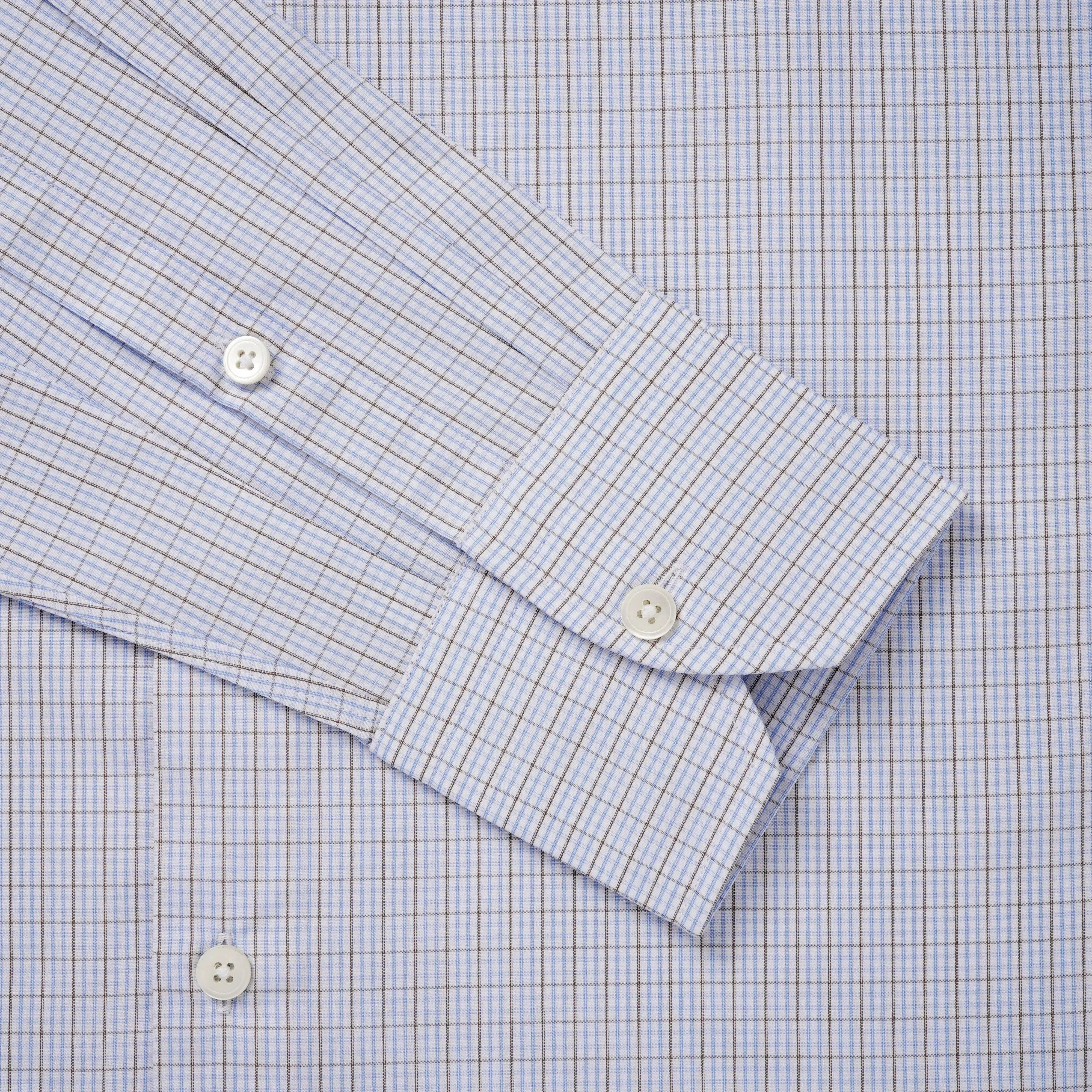 Thomas Pink Tailored Fit Formal Graph Check Shirt-MALFORD OF LONDON SAVILE ROW MENSWEAR OUTLET