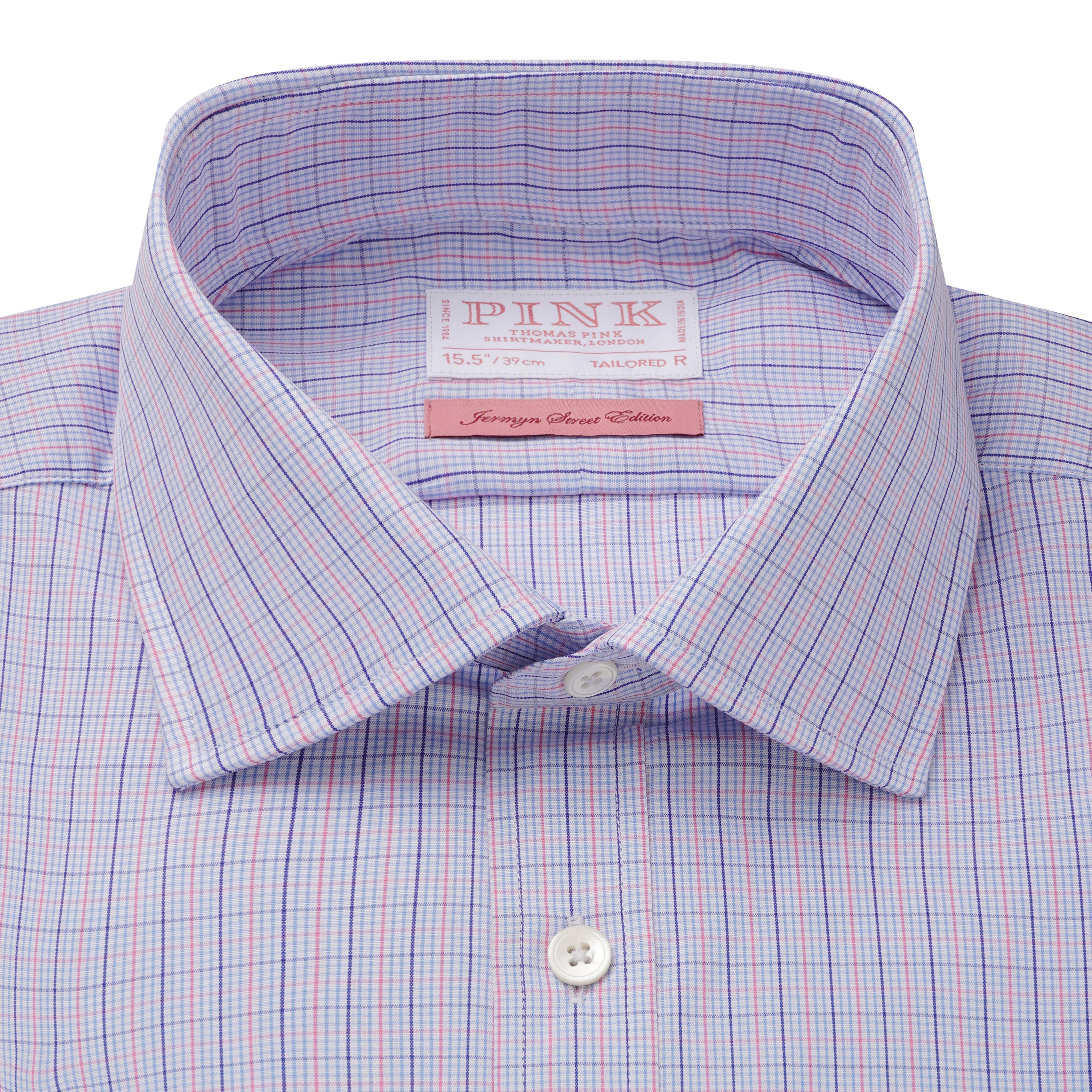 Thomas Pink Tailored Fit Formal Hairline Stripe Shirt-MALFORD OF LONDON SAVILE ROW MENSWEAR OUTLET