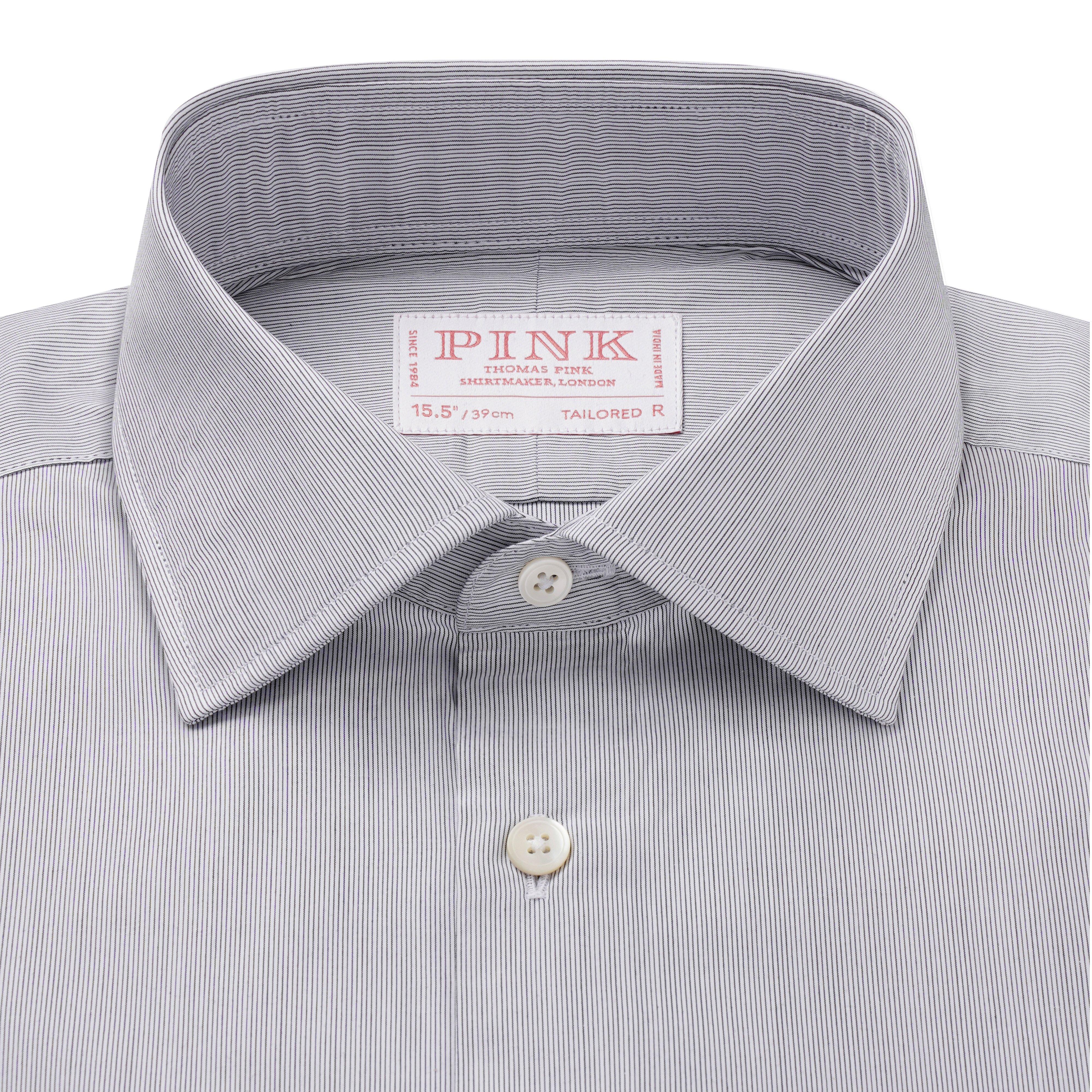 Thomas Pink Tailored Fit Formal Hairline stripe Shirt-MALFORD OF LONDON SAVILE ROW MENSWEAR OUTLET