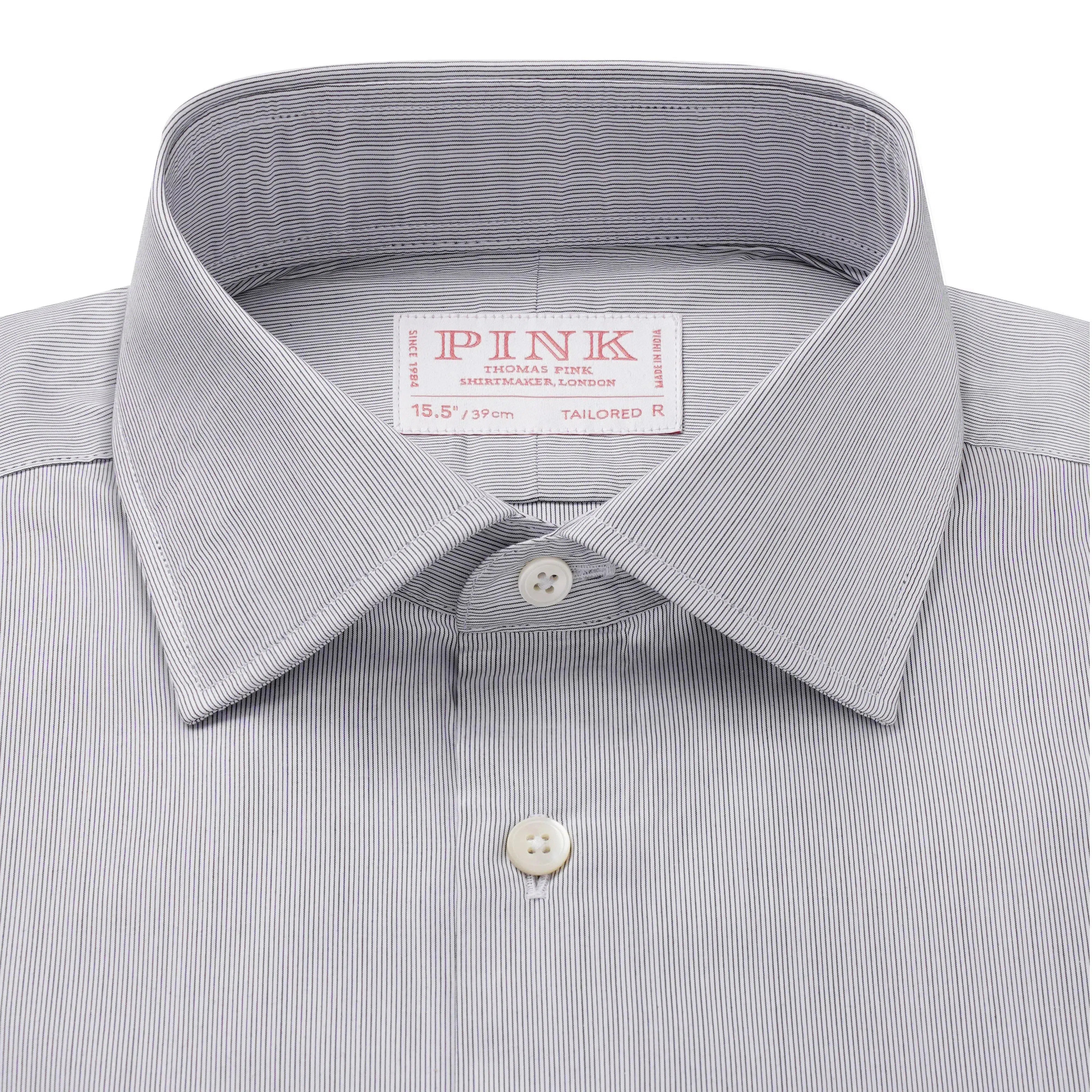 Thomas Pink Tailored Fit Formal Hairline stripe Shirt-MALFORD OF LONDON SAVILE ROW MENSWEAR OUTLET