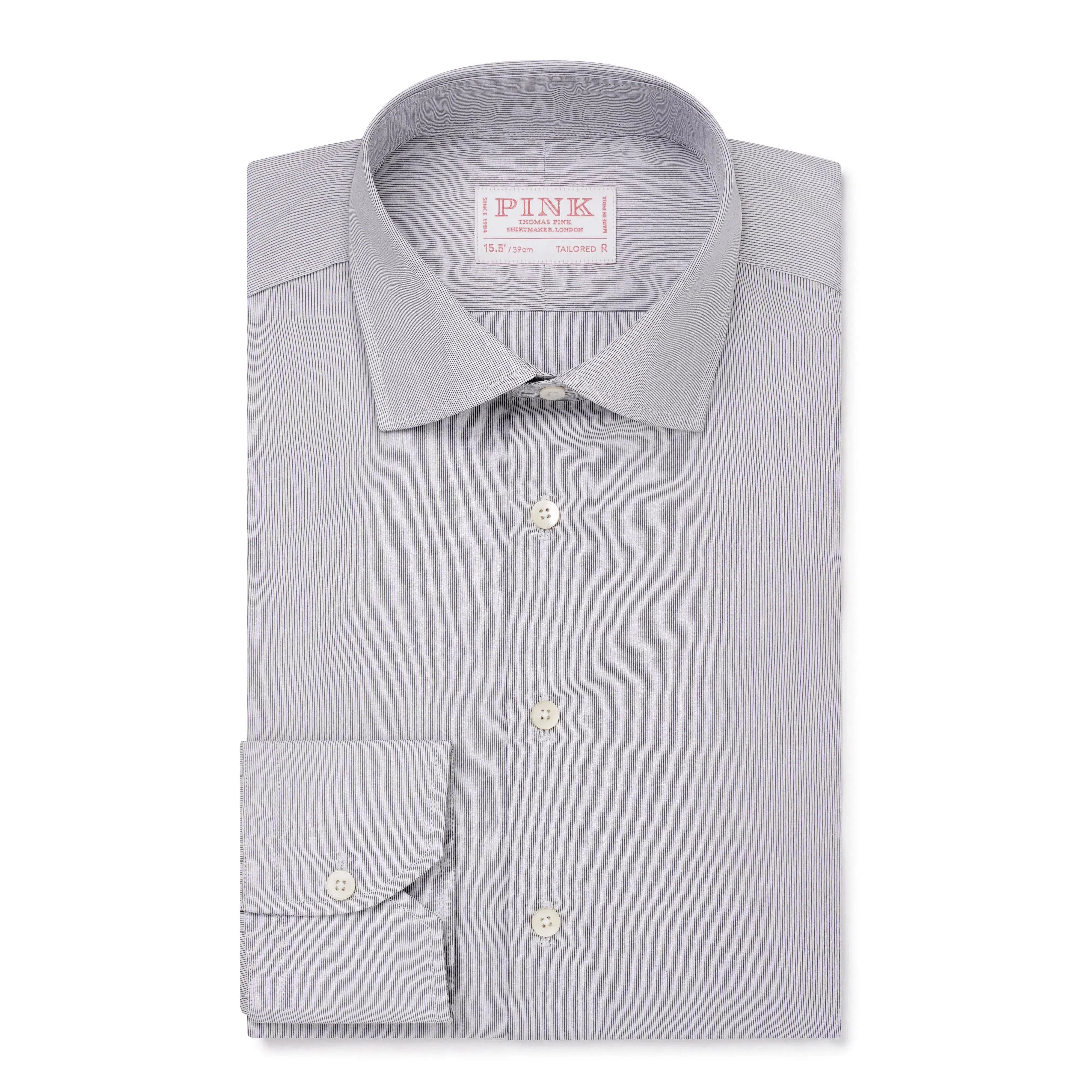 Thomas Pink Tailored Fit Formal Hairline stripe Shirt-MALFORD OF LONDON SAVILE ROW MENSWEAR OUTLET