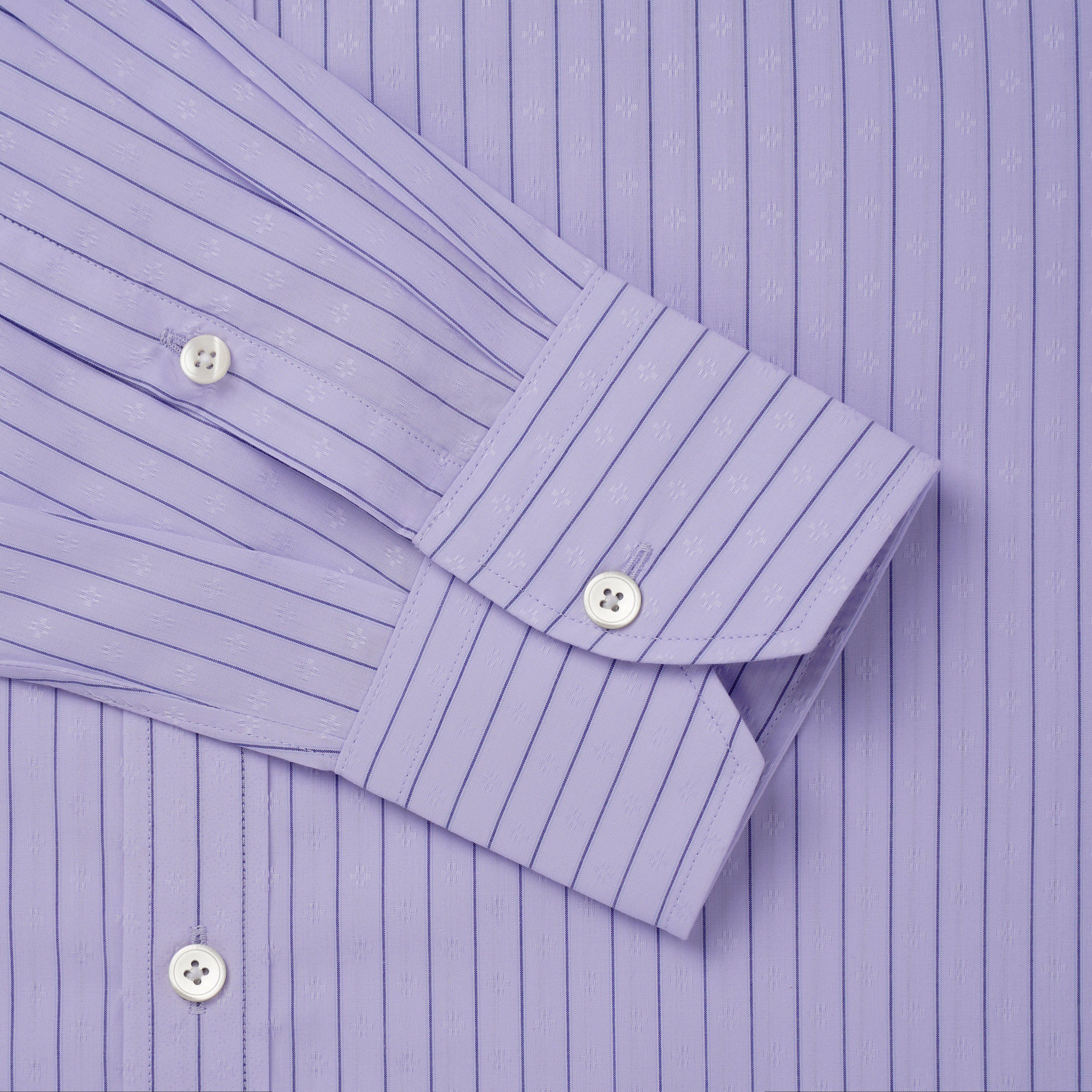 Thomas Pink Tailored Fit Formal Herringbone Stripe Shirt-MALFORD OF LONDON SAVILE ROW MENSWEAR OUTLET