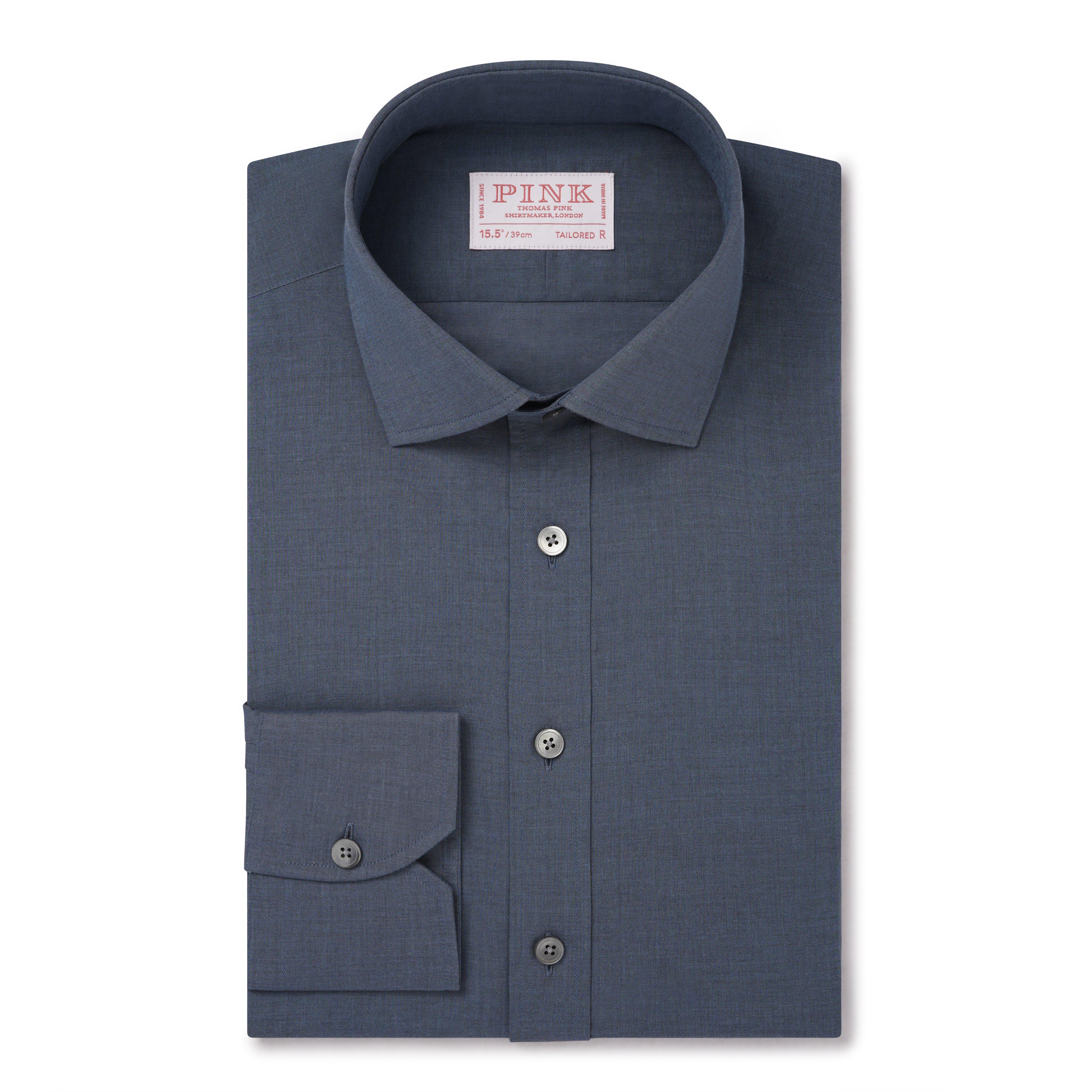 Thomas Pink Tailored Fit Formal Lightweight Cotton Shirt-MALFORD OF LONDON SAVILE ROW MENSWEAR OUTLET