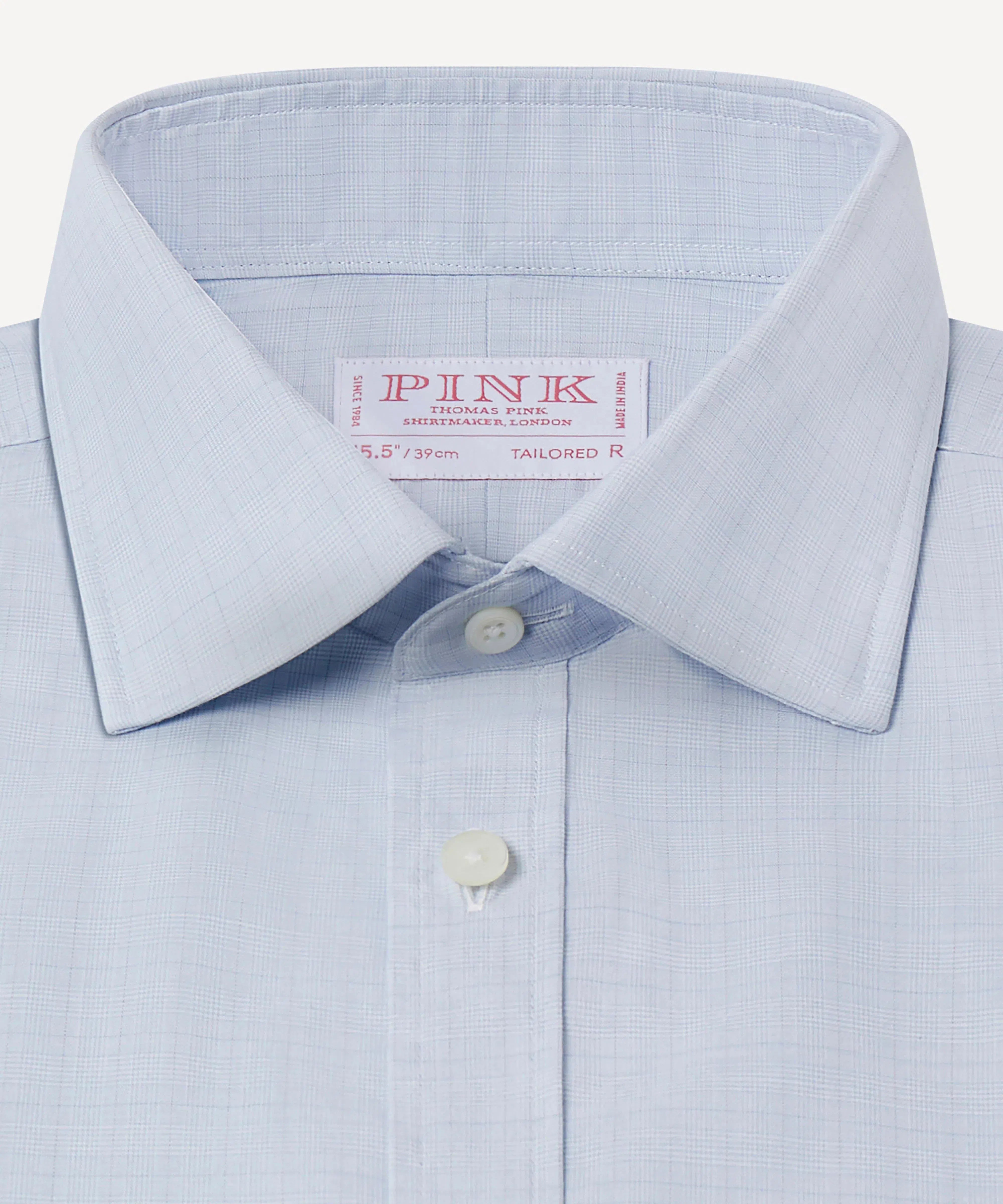 Thomas Pink Tailored Fit Formal Micro Check Shirt-MALFORD OF LONDON SAVILE ROW MENSWEAR OUTLET