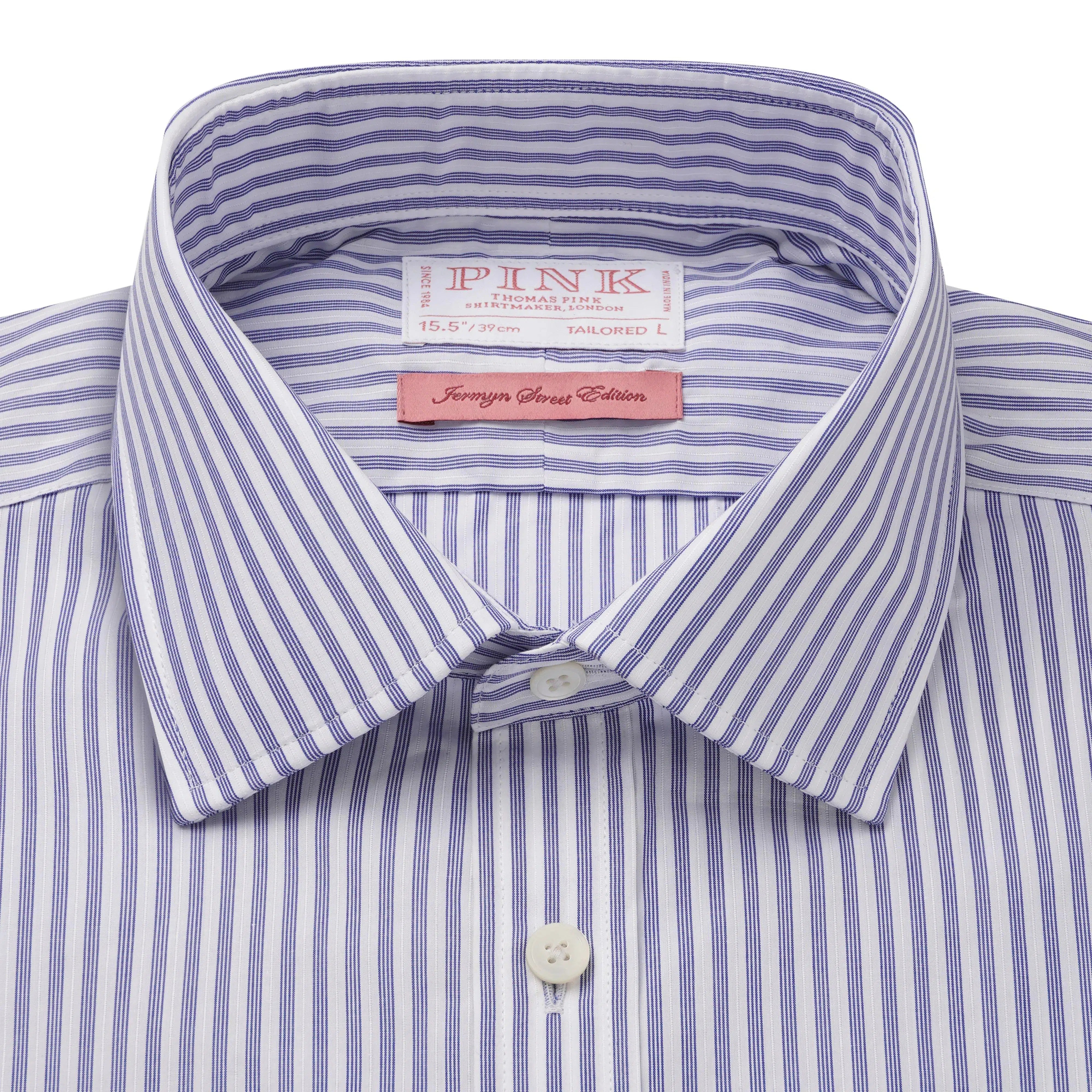 Thomas Pink Tailored Fit Formal Multi Dobby Stripe Shirt-MALFORD OF LONDON SAVILE ROW MENSWEAR OUTLET