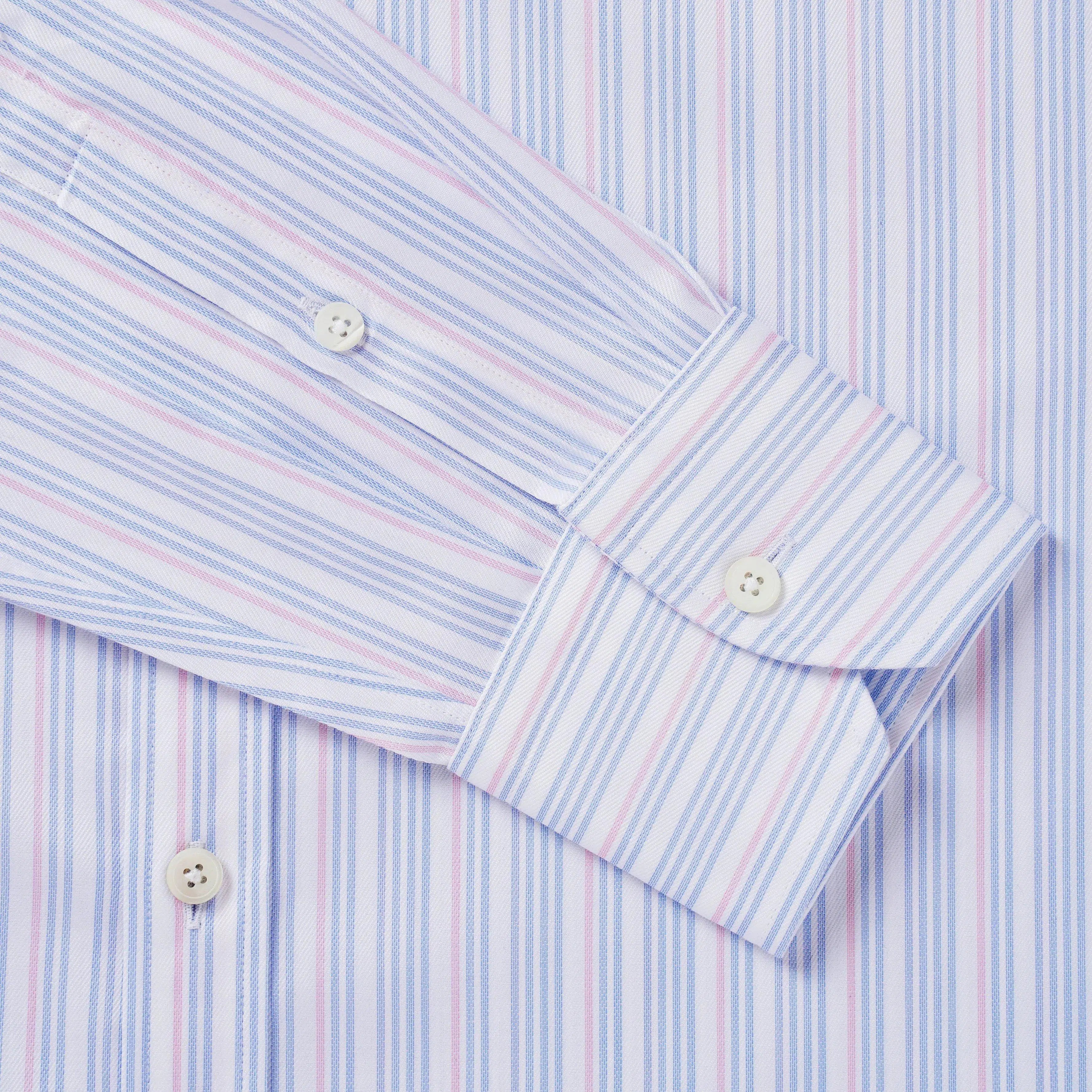 Thomas Pink Tailored Fit Formal Multi Track Shirt White/Multi-MALFORD OF LONDON SAVILE ROW MENSWEAR OUTLET