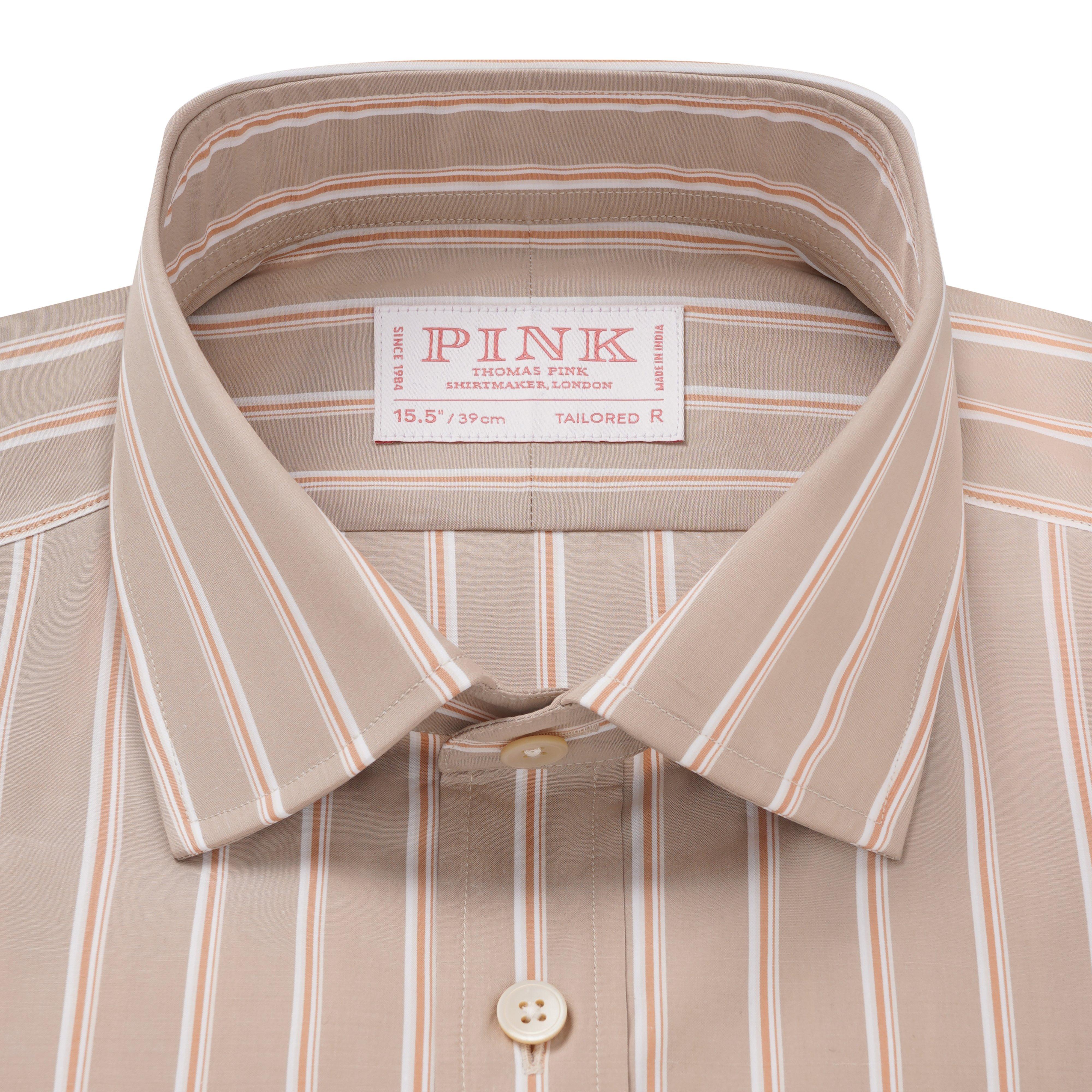 Thomas Pink Tailored Fit Formal Multi Track Stripe Shirt-MALFORD OF LONDON SAVILE ROW MENSWEAR OUTLET