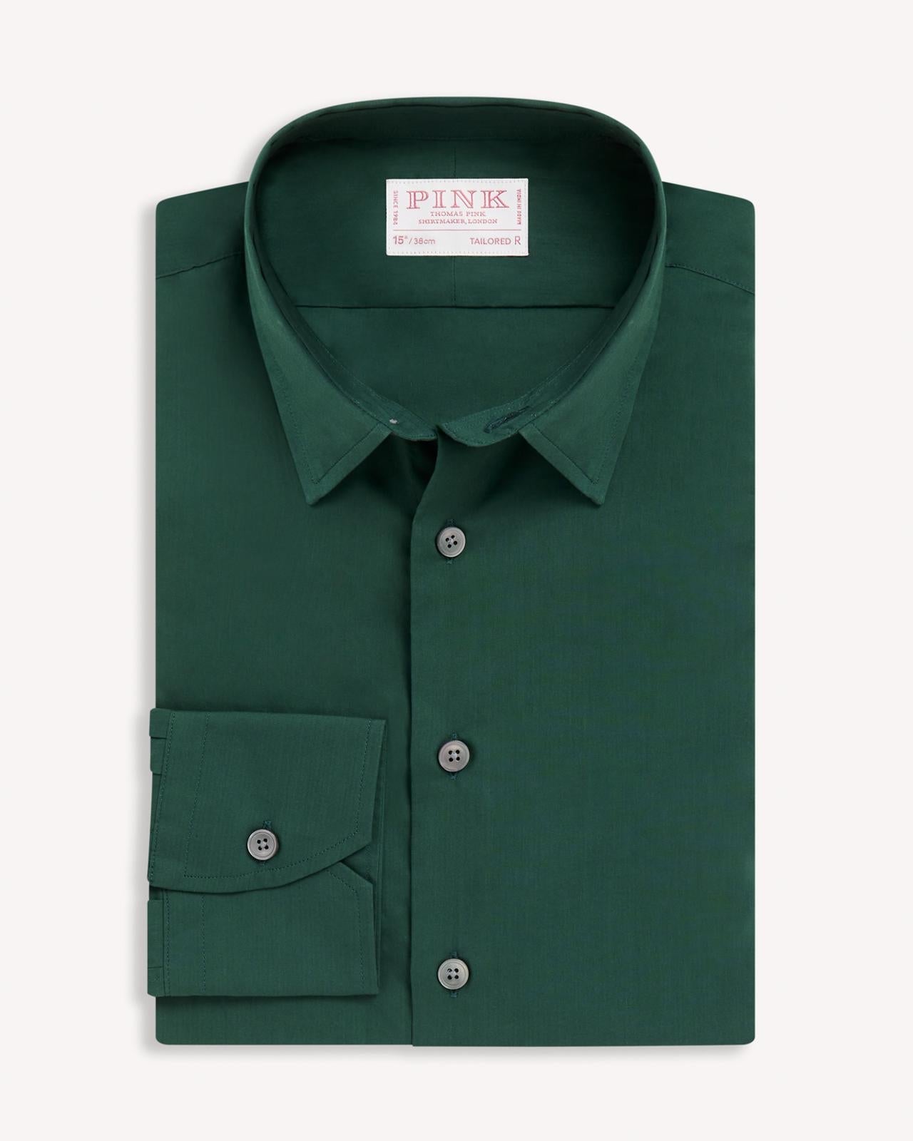 Thomas Pink Tailored Fit Formal Natural Stretch Shirt Teal-MALFORD OF LONDON SAVILE ROW MENSWEAR OUTLET