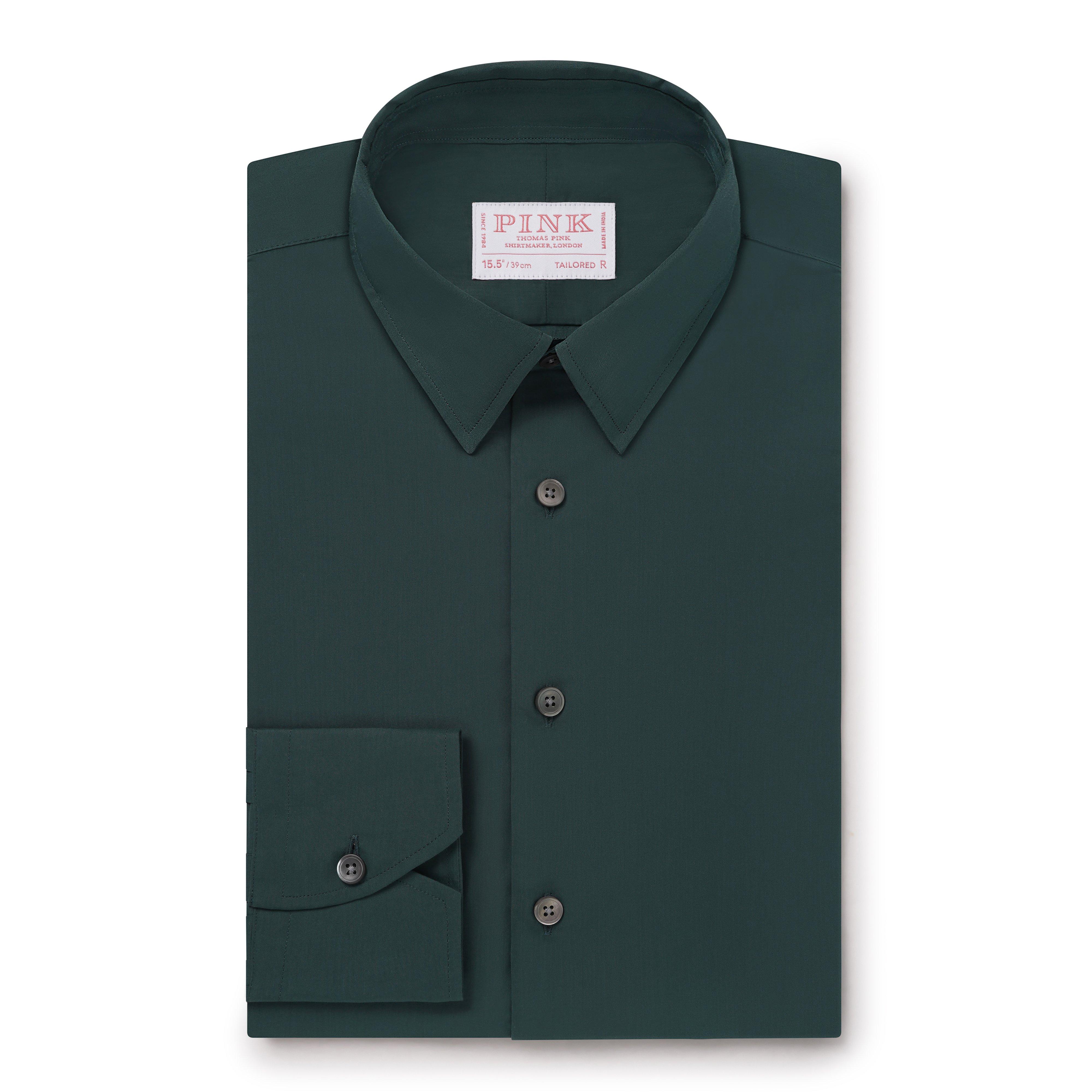 Thomas Pink Tailored Fit Formal Natural Stretch Shirt Teal-MALFORD OF LONDON SAVILE ROW MENSWEAR OUTLET