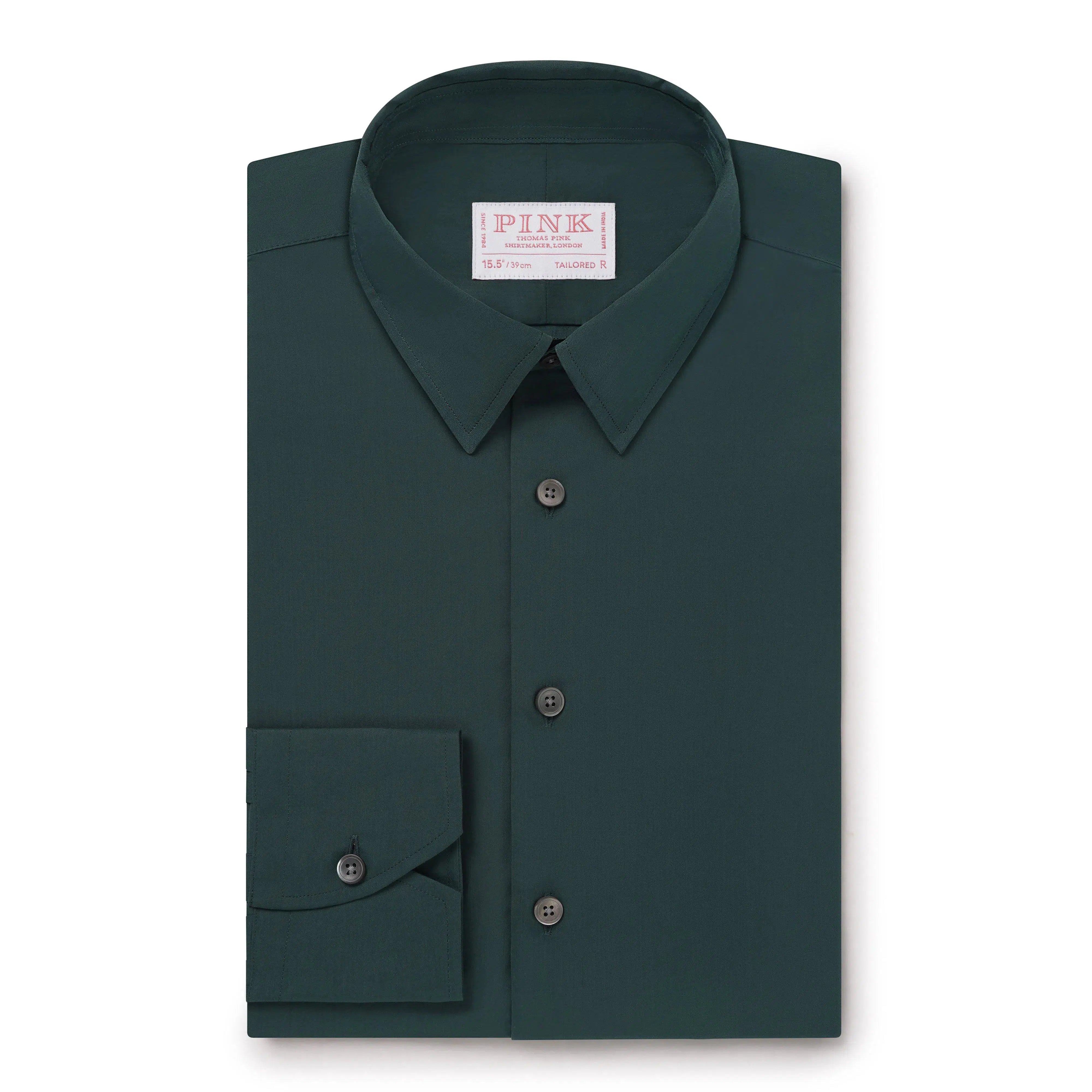 Thomas Pink Tailored Fit Formal Natural Stretch Shirt Teal-MALFORD OF LONDON SAVILE ROW MENSWEAR OUTLET