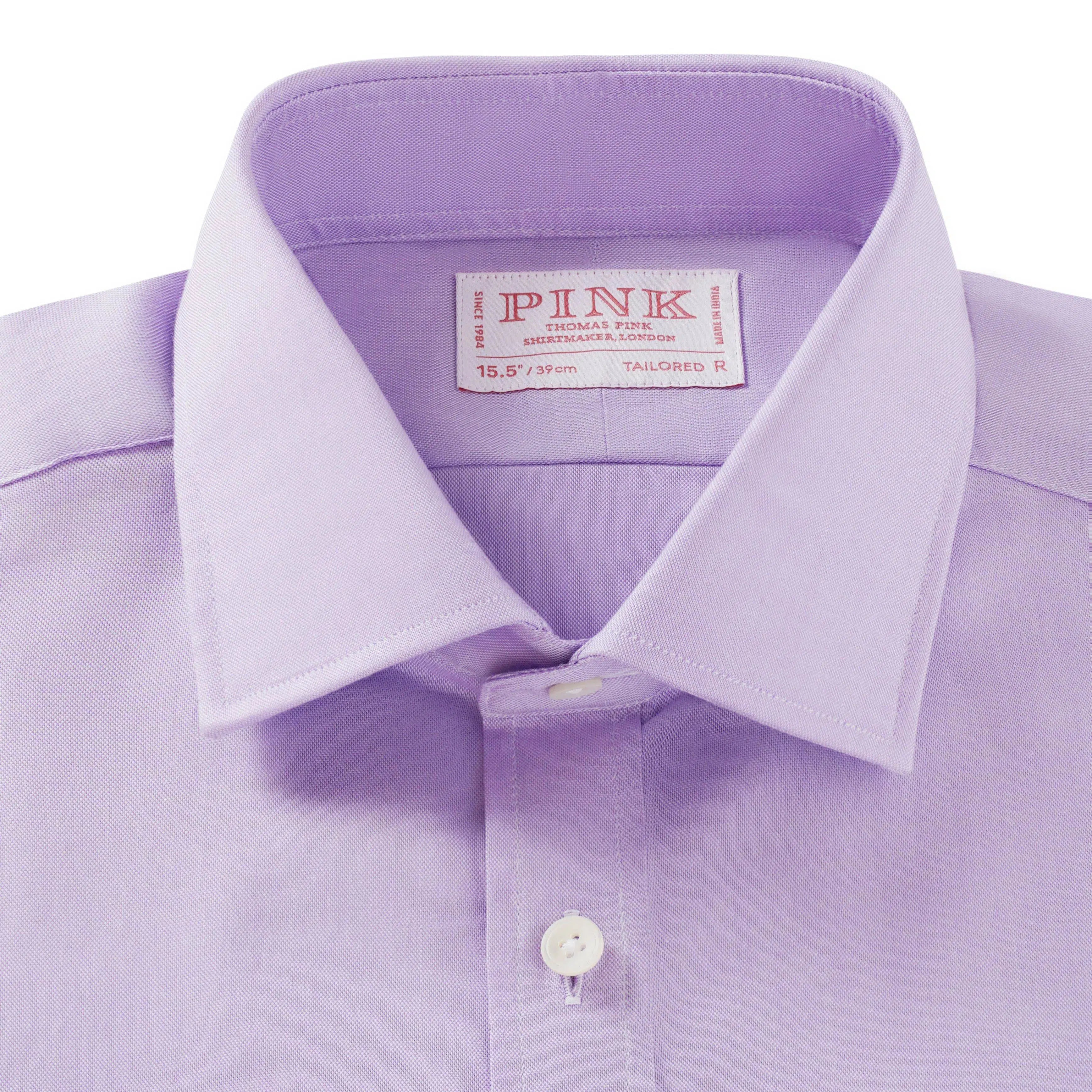 Thomas Pink Tailored Fit Formal Oxford Cotton Shirt Lilac-MALFORD OF LONDON SAVILE ROW MENSWEAR OUTLET