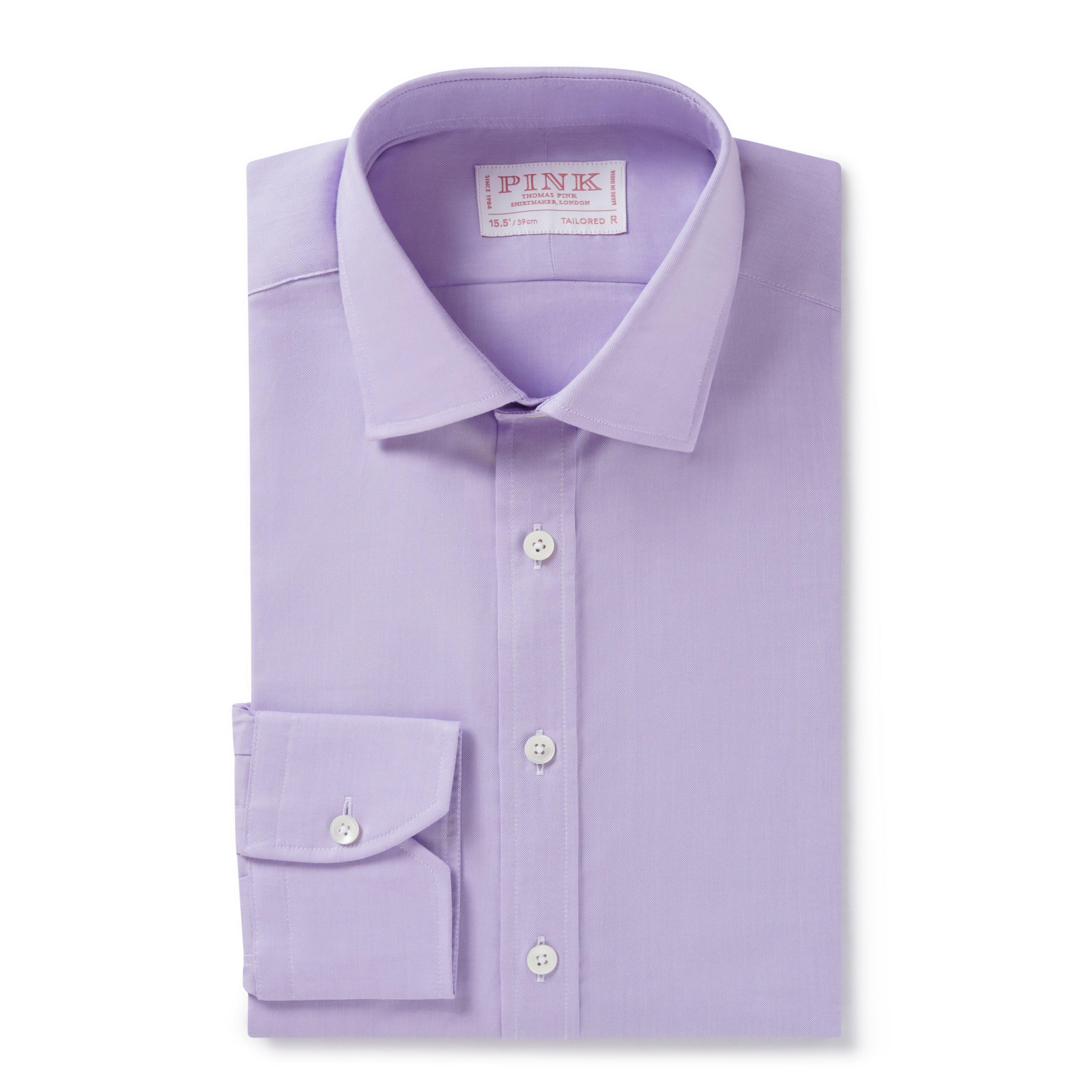 Thomas Pink Tailored Fit Formal Oxford Cotton Shirt Lilac-MALFORD OF LONDON SAVILE ROW MENSWEAR OUTLET