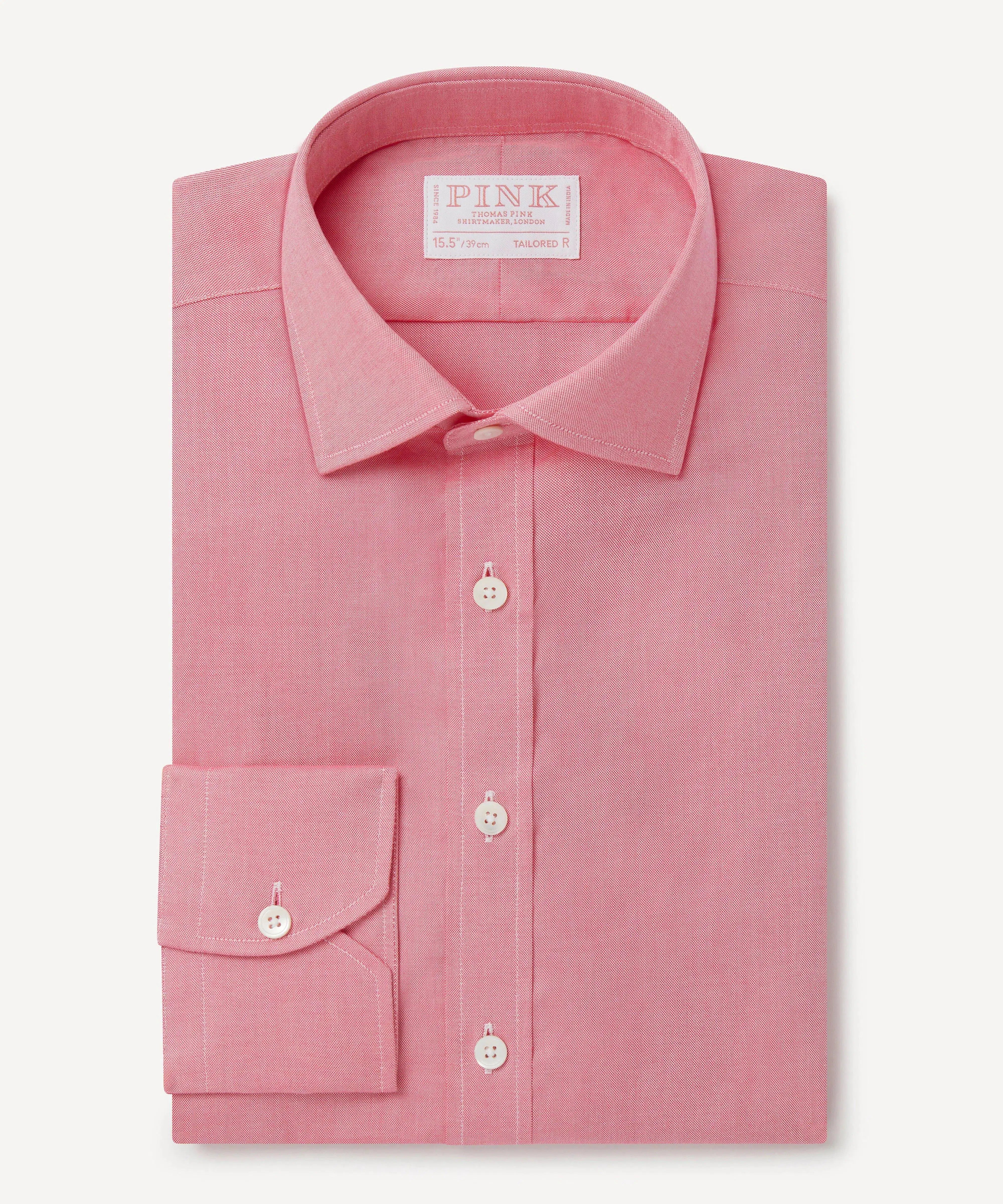 Thomas Pink Tailored Fit Formal Oxford Cotton Shirt-MALFORD OF LONDON SAVILE ROW MENSWEAR OUTLET