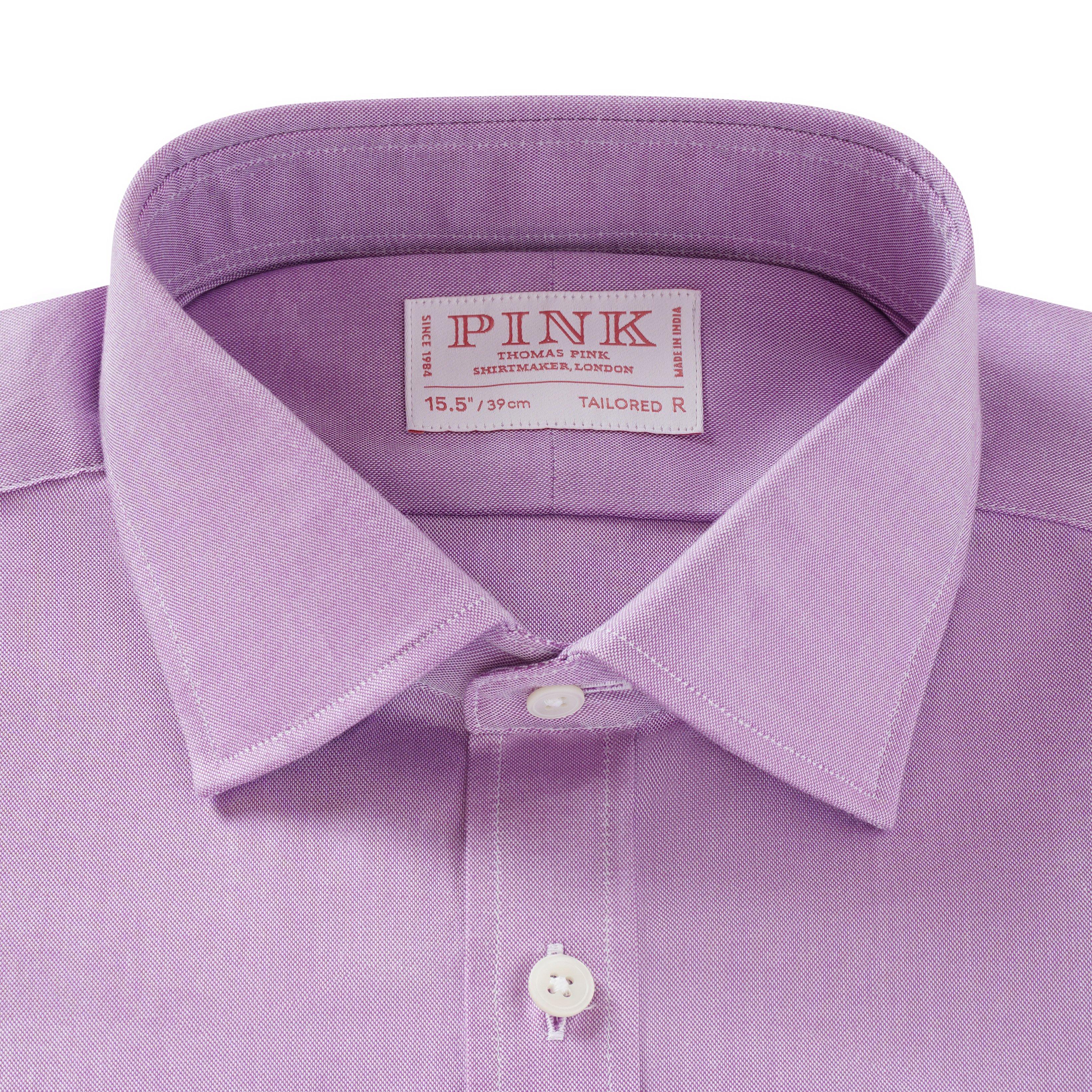 Thomas Pink Tailored Fit Formal Oxford Cotton Shirt Purple-MALFORD OF LONDON SAVILE ROW MENSWEAR OUTLET