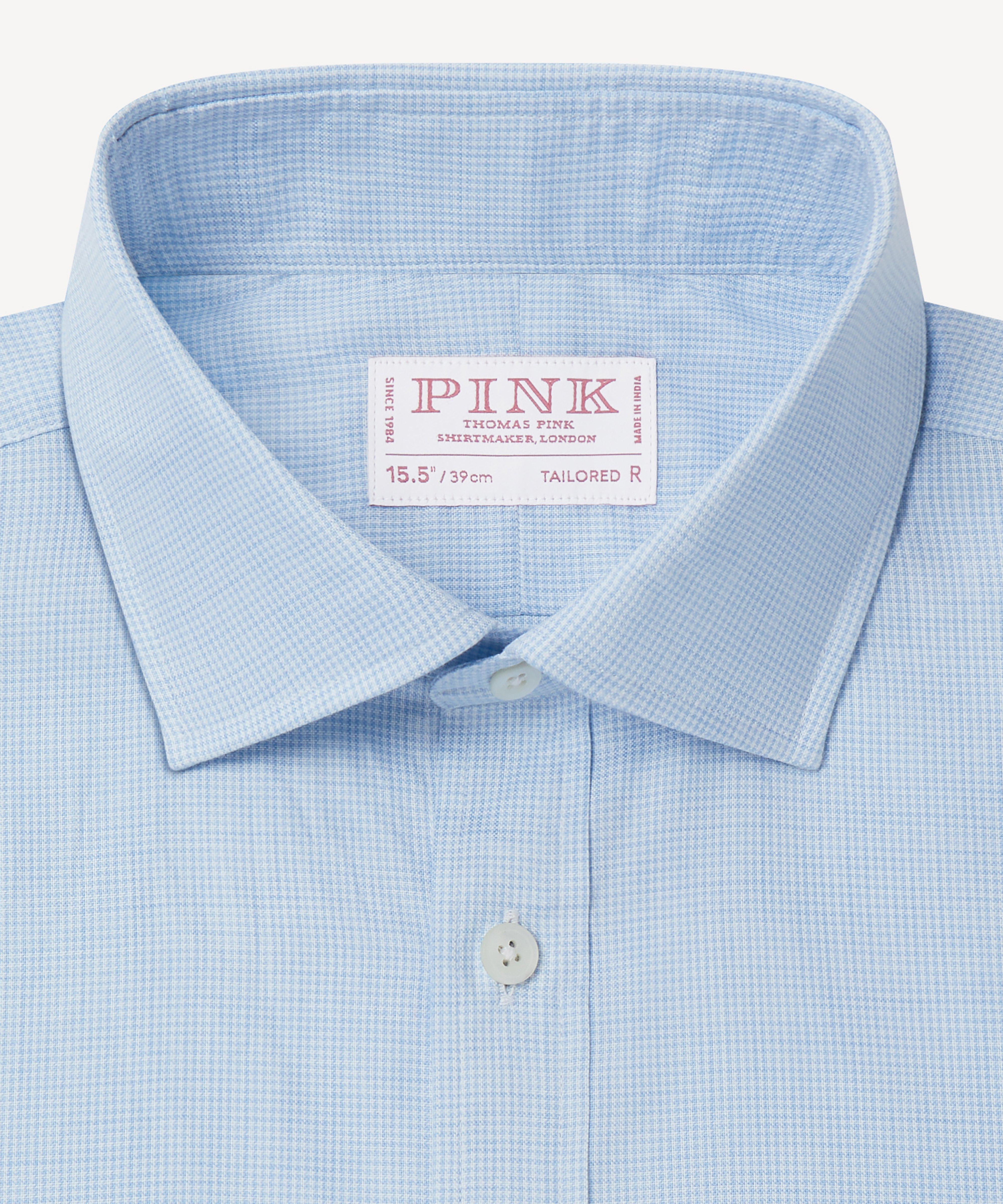 Thomas Pink Tailored Fit Formal Oxford Melange Slub Shirt-MALFORD OF LONDON SAVILE ROW MENSWEAR OUTLET