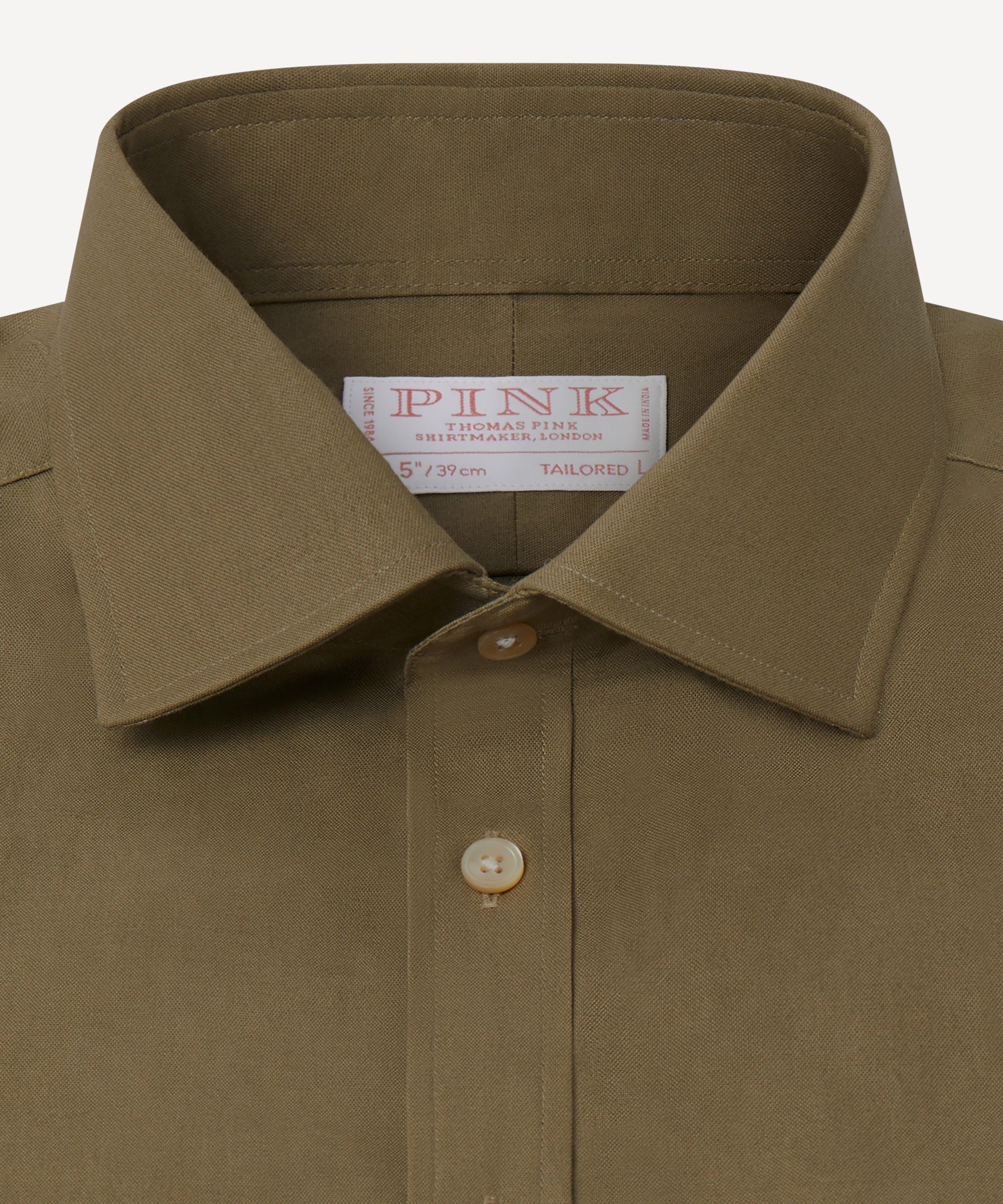 Thomas Pink Tailored Fit Formal Panama Cotton Shirt-MALFORD OF LONDON SAVILE ROW MENSWEAR OUTLET