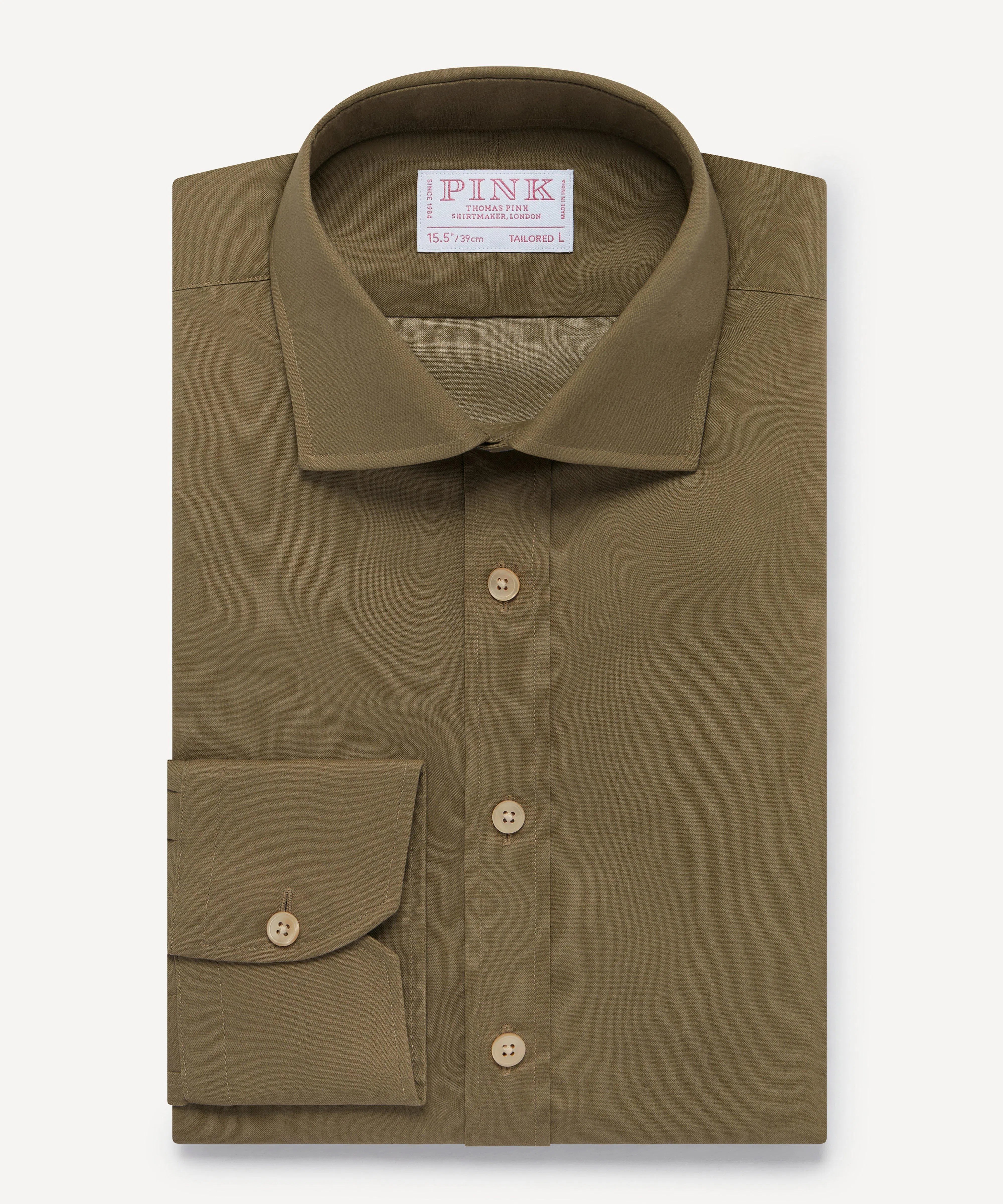 Thomas Pink Tailored Fit Formal Panama Cotton Shirt-MALFORD OF LONDON SAVILE ROW MENSWEAR OUTLET