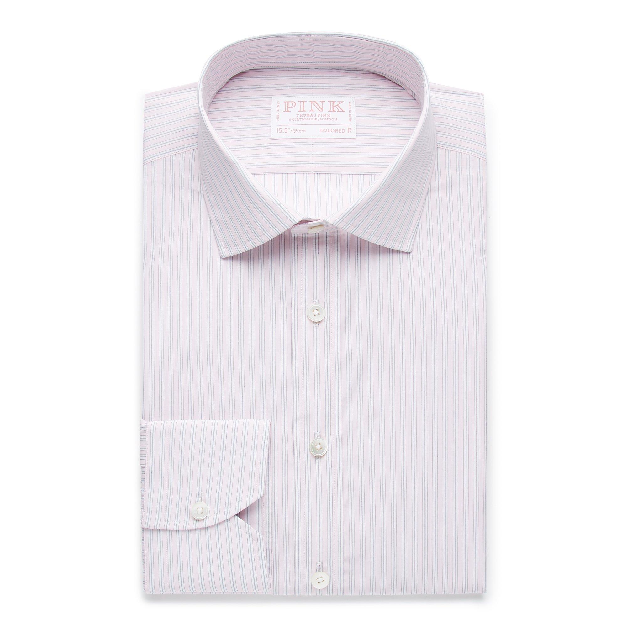 Thomas Pink Tailored Fit Formal Piumino Stripe Shirt-MALFORD OF LONDON SAVILE ROW MENSWEAR OUTLET