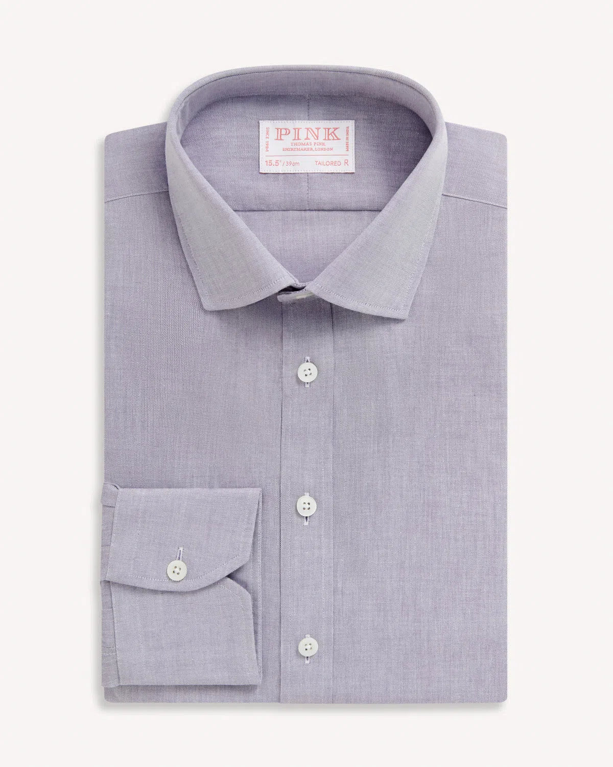 Thomas Pink Tailored Fit Formal Plain Chambray Shirt Lilac-MALFORD OF LONDON SAVILE ROW MENSWEAR OUTLET