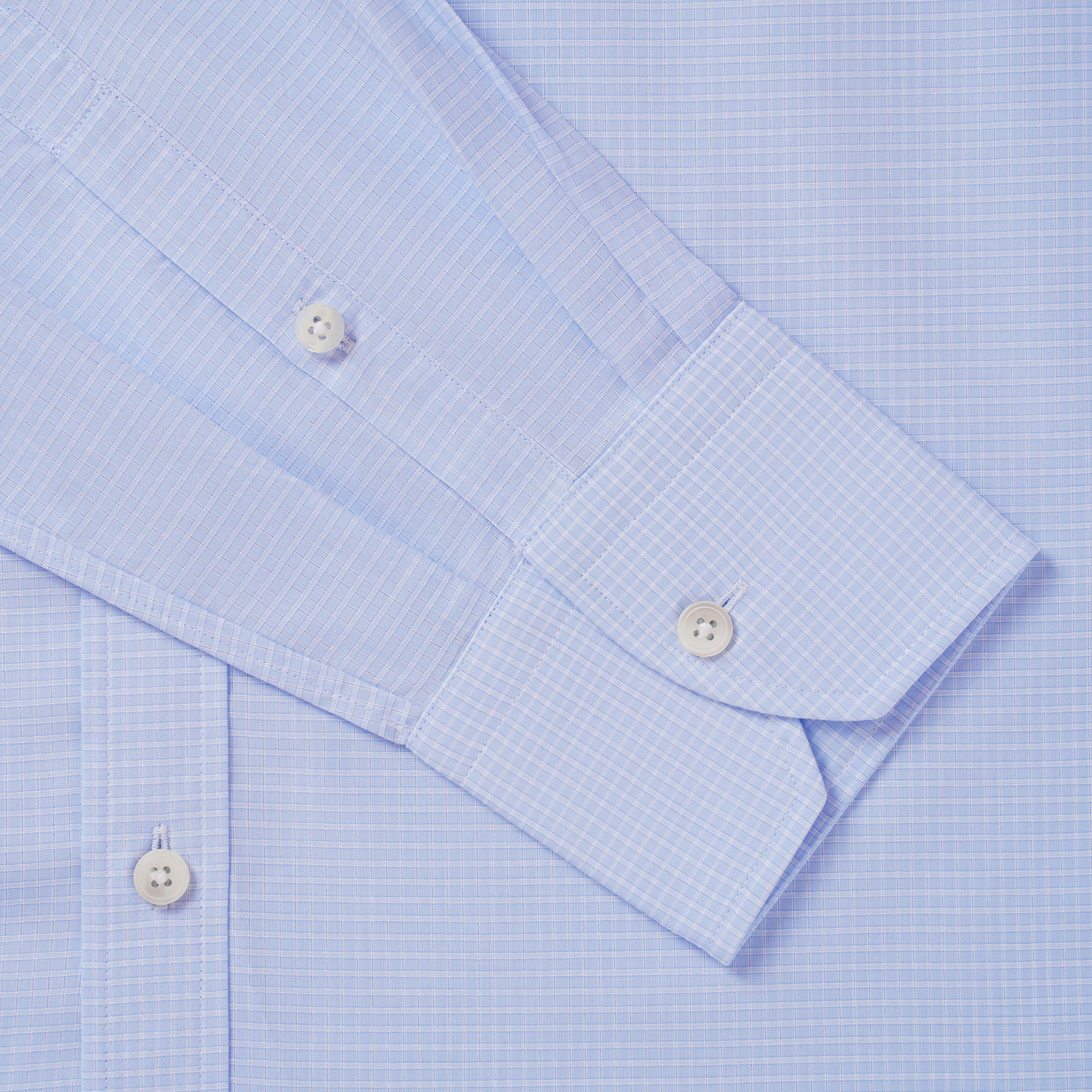 Thomas Pink Tailored Fit Formal Poplin Check Shirt-MALFORD OF LONDON SAVILE ROW MENSWEAR OUTLET