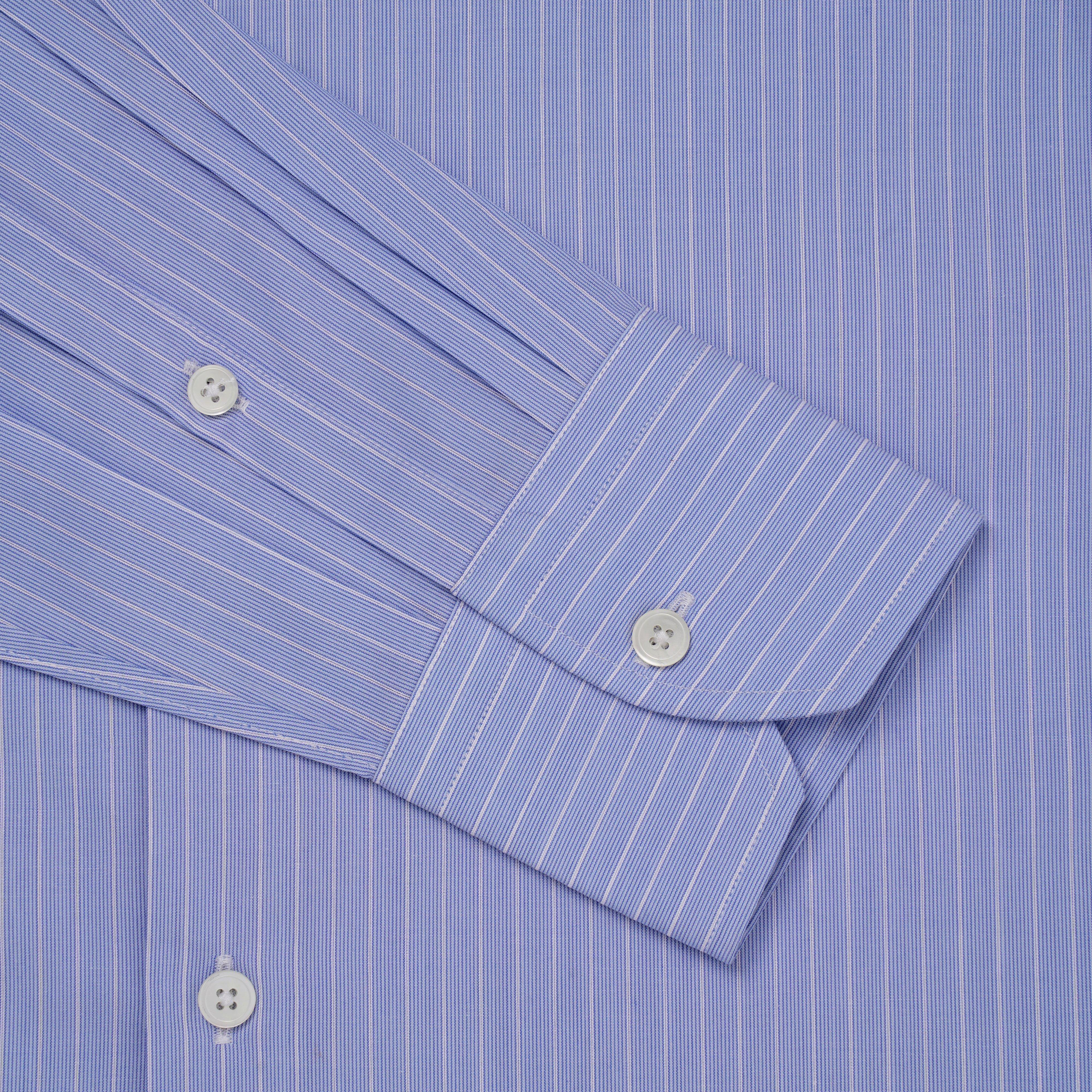 Thomas Pink Tailored Fit Formal Poplin Needle Stripe Shirt-MALFORD OF LONDON SAVILE ROW MENSWEAR OUTLET