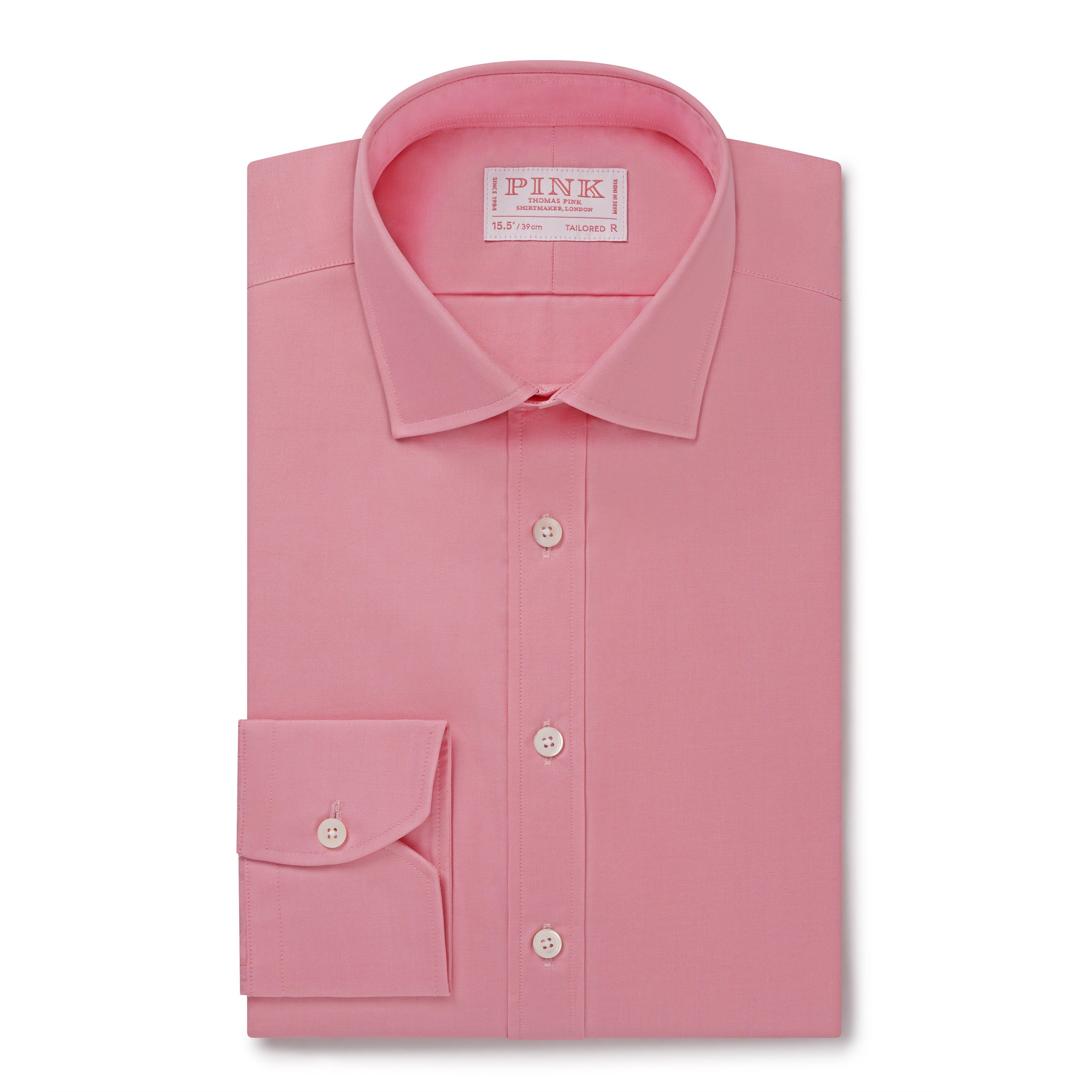 Thomas Pink Tailored Fit Formal Ramses Poplin Shirt-MALFORD OF LONDON SAVILE ROW MENSWEAR OUTLET