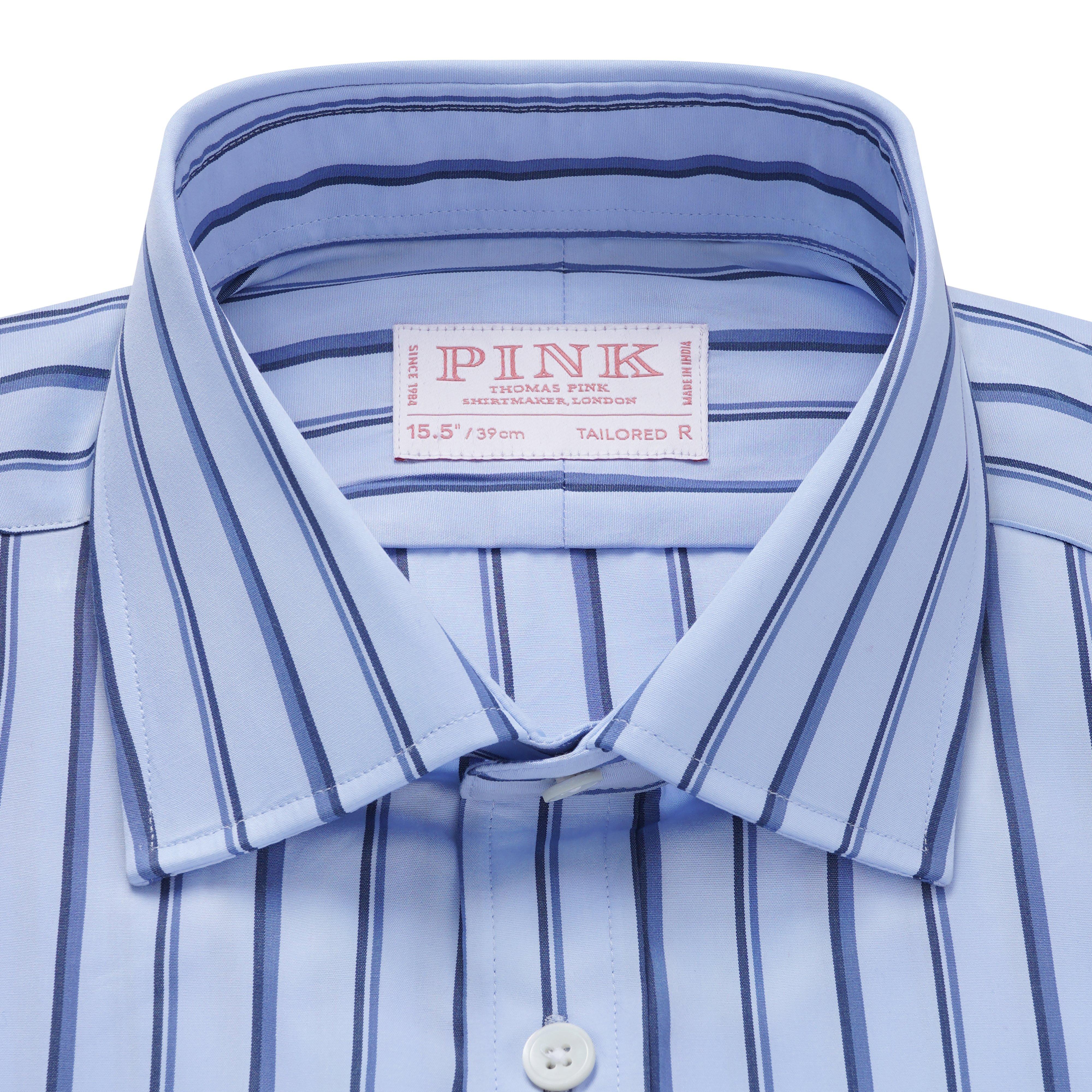 Thomas Pink Tailored Fit Formal Regent Stripe Shirt-MALFORD OF LONDON SAVILE ROW MENSWEAR OUTLET