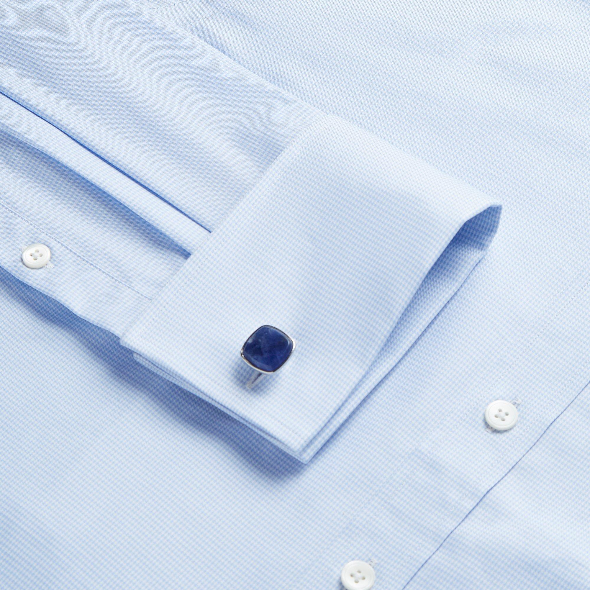 Thomas Pink Tailored Fit Formal Royal Twill Puppytooth Shirt-MALFORD OF LONDON SAVILE ROW MENSWEAR OUTLET