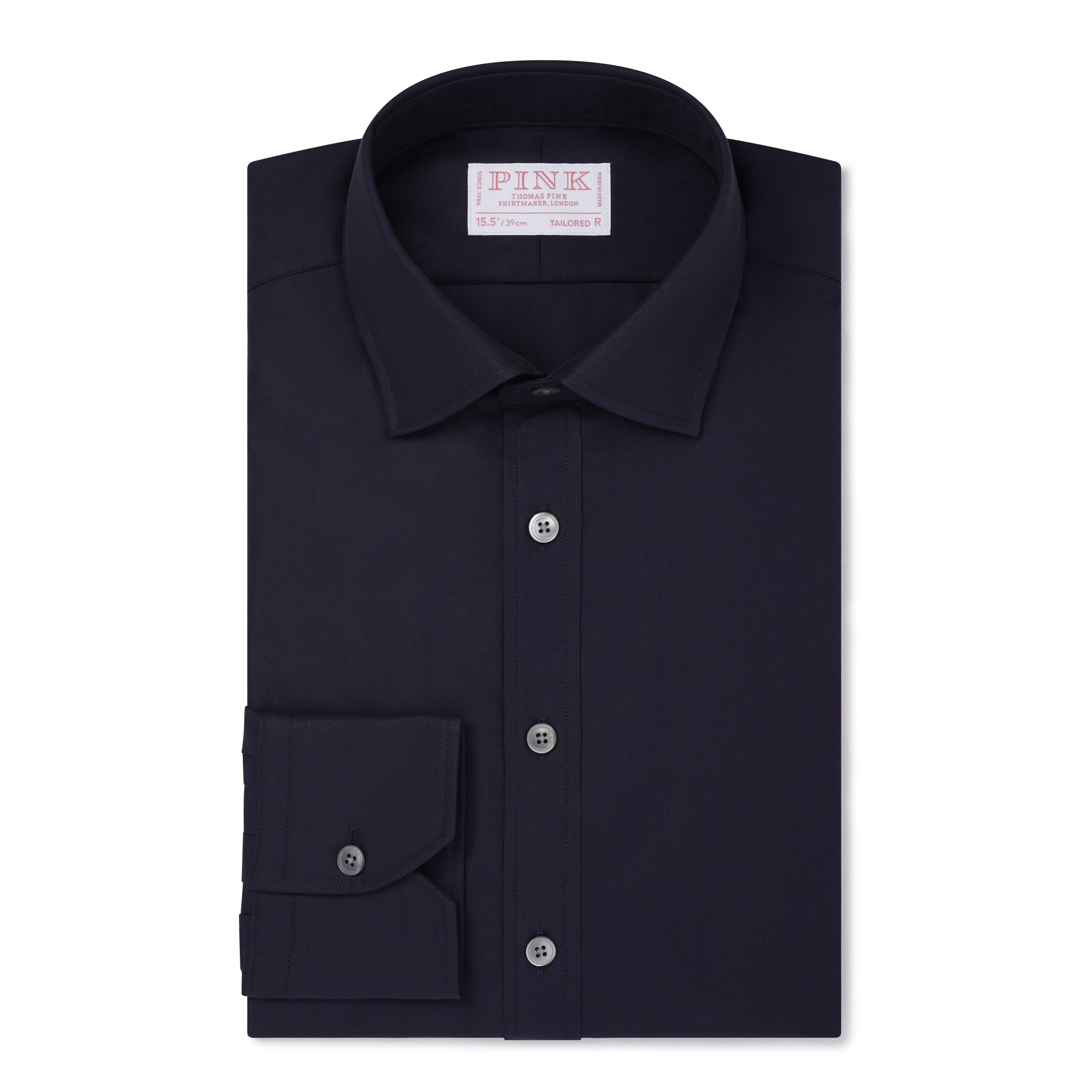 Thomas Pink Tailored Fit Formal Royal Twill Shirt-MALFORD OF LONDON SAVILE ROW MENSWEAR OUTLET