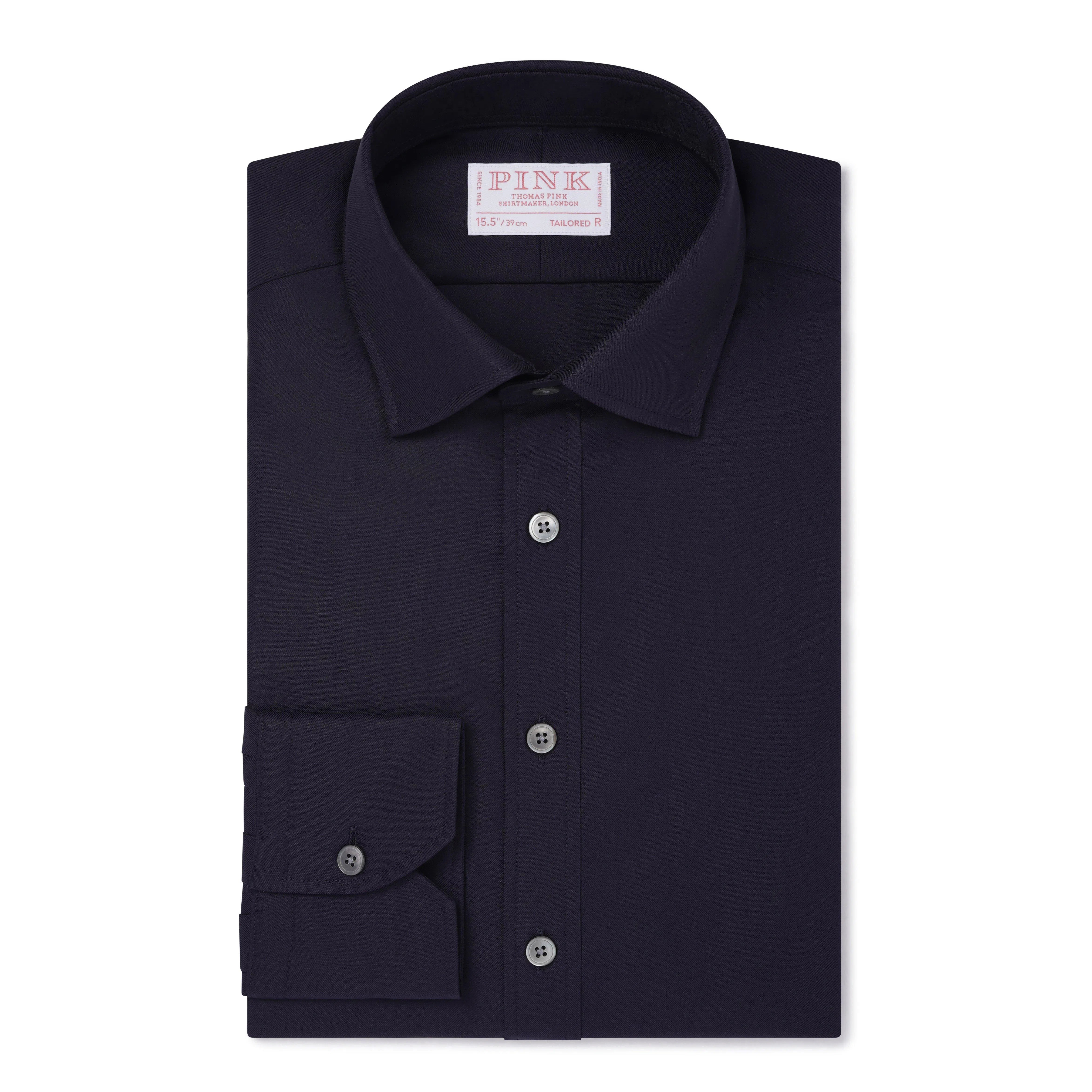 Thomas Pink Tailored Fit Formal Royal Twill Shirt-MALFORD OF LONDON SAVILE ROW MENSWEAR OUTLET