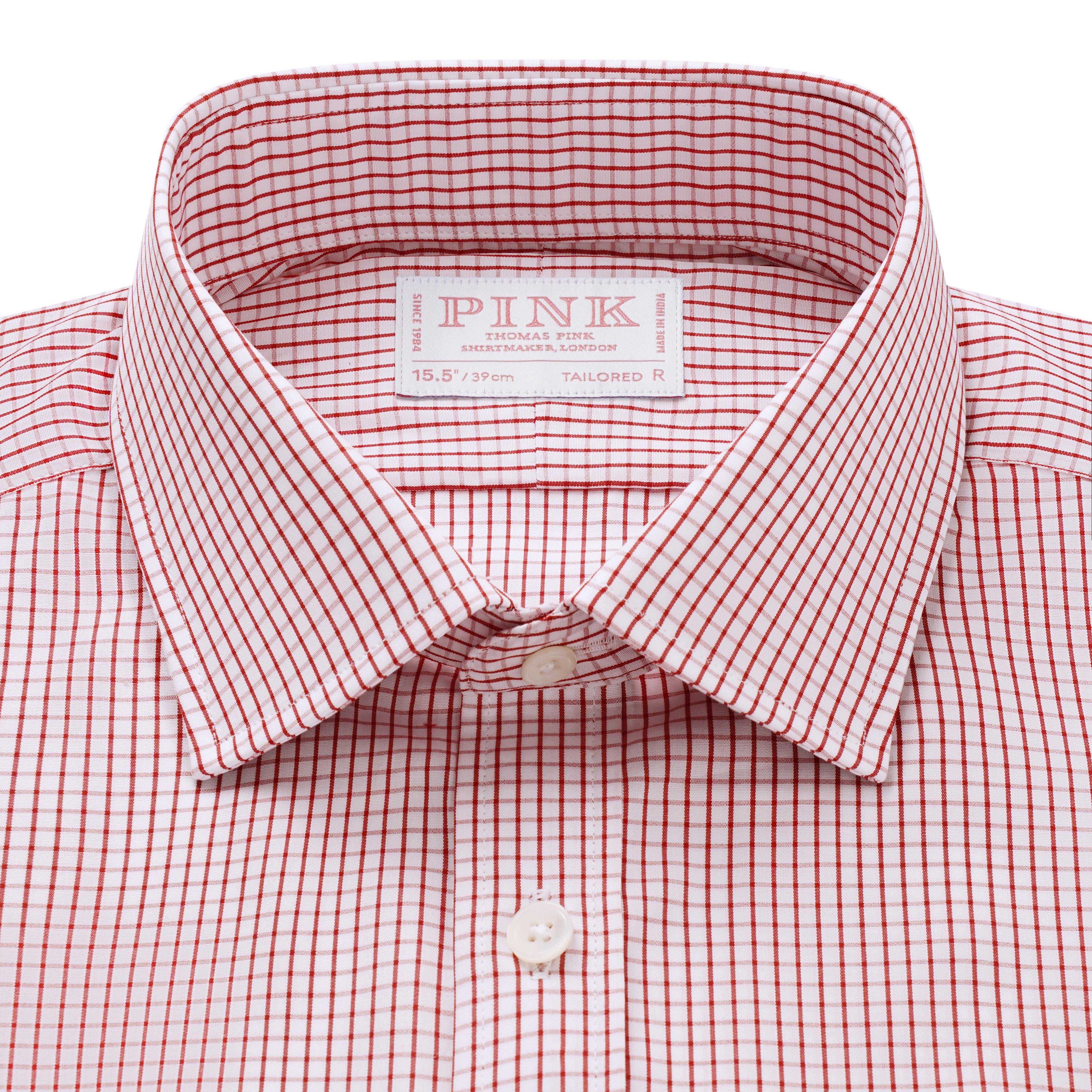 Thomas Pink Tailored Fit Formal Small Graph Check Shirt-MALFORD OF LONDON SAVILE ROW MENSWEAR OUTLET