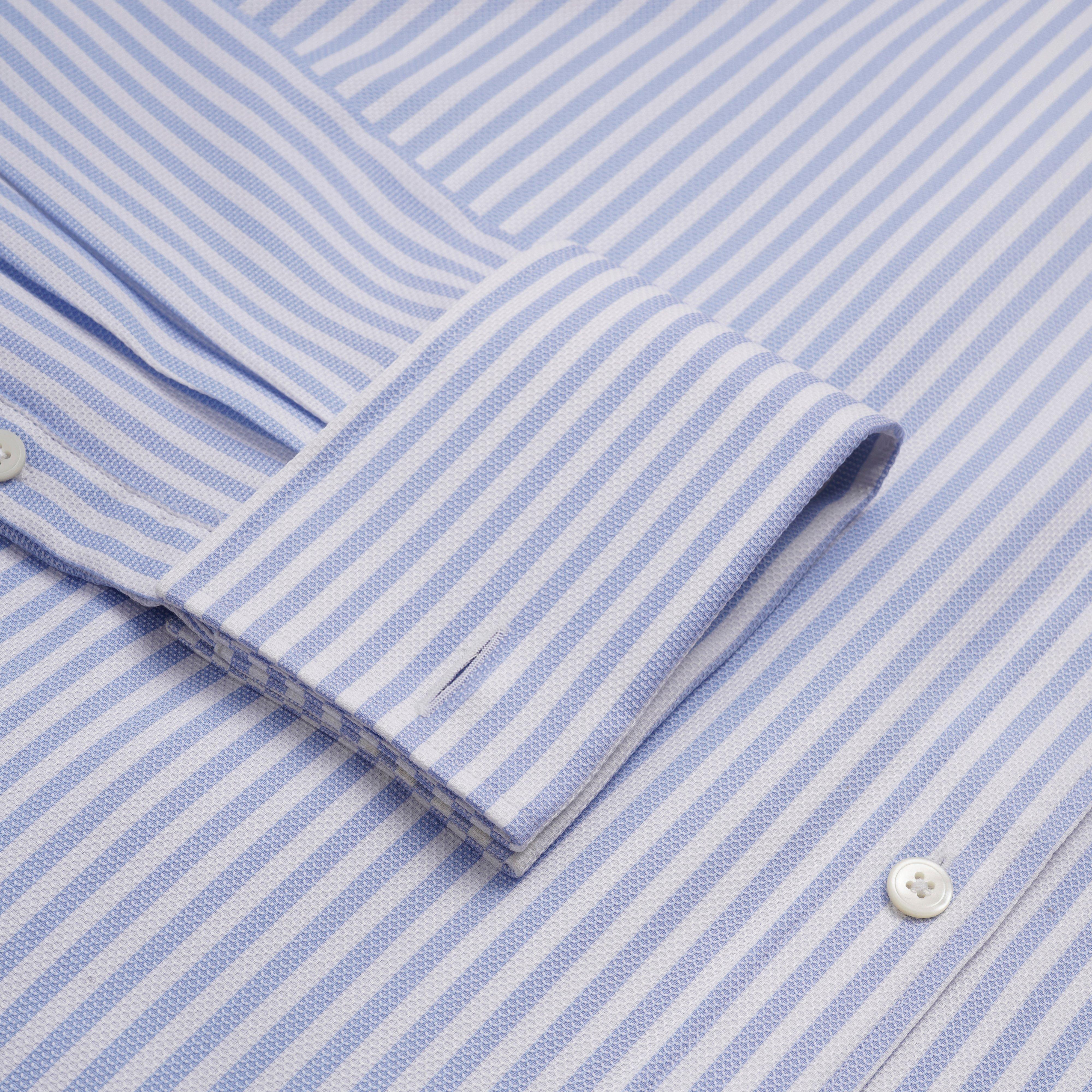 Thomas Pink Tailored Fit Formal Striped Dobby Shirt-MALFORD OF LONDON SAVILE ROW MENSWEAR OUTLET